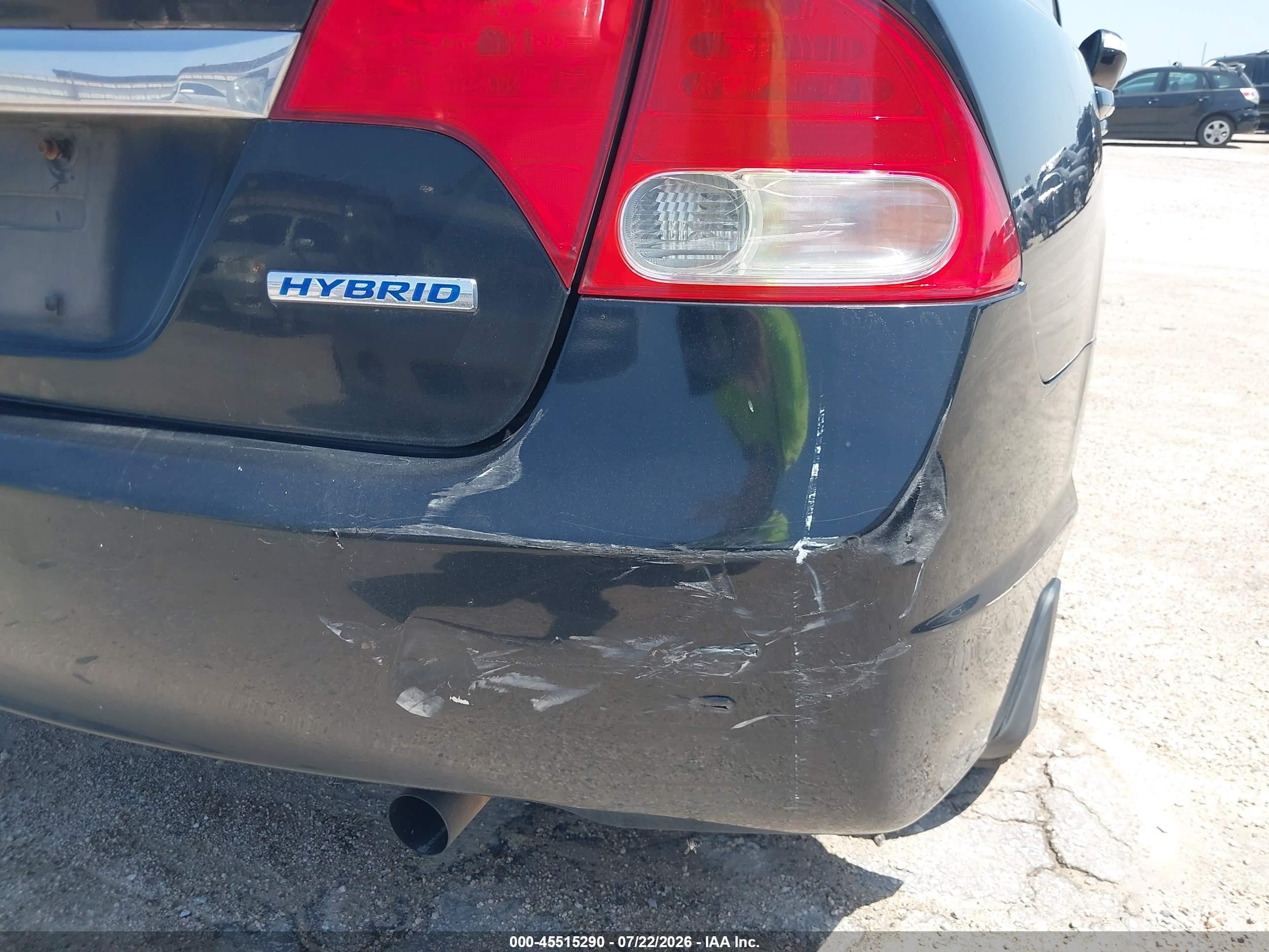2009 Honda Civic Hybrid   Black vin: JHMFA36259S003459