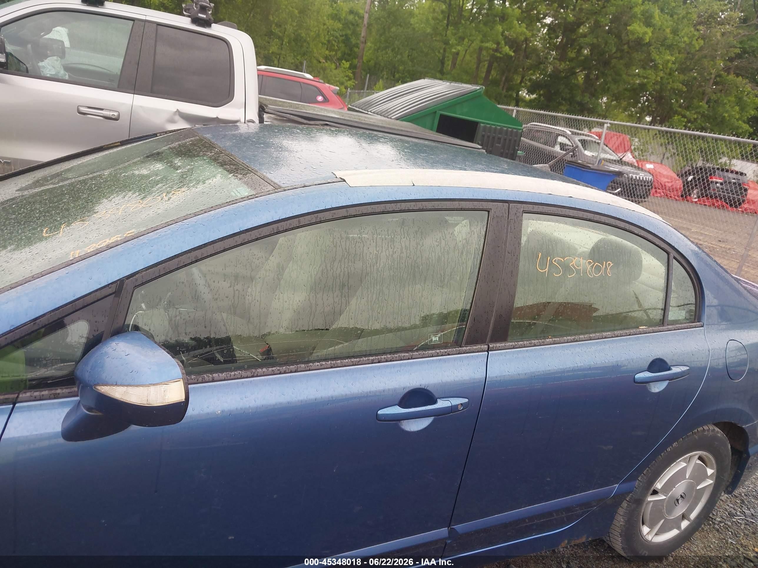 2009 Honda Civic Hybrid   Blue vin: JHMFA36259S011884