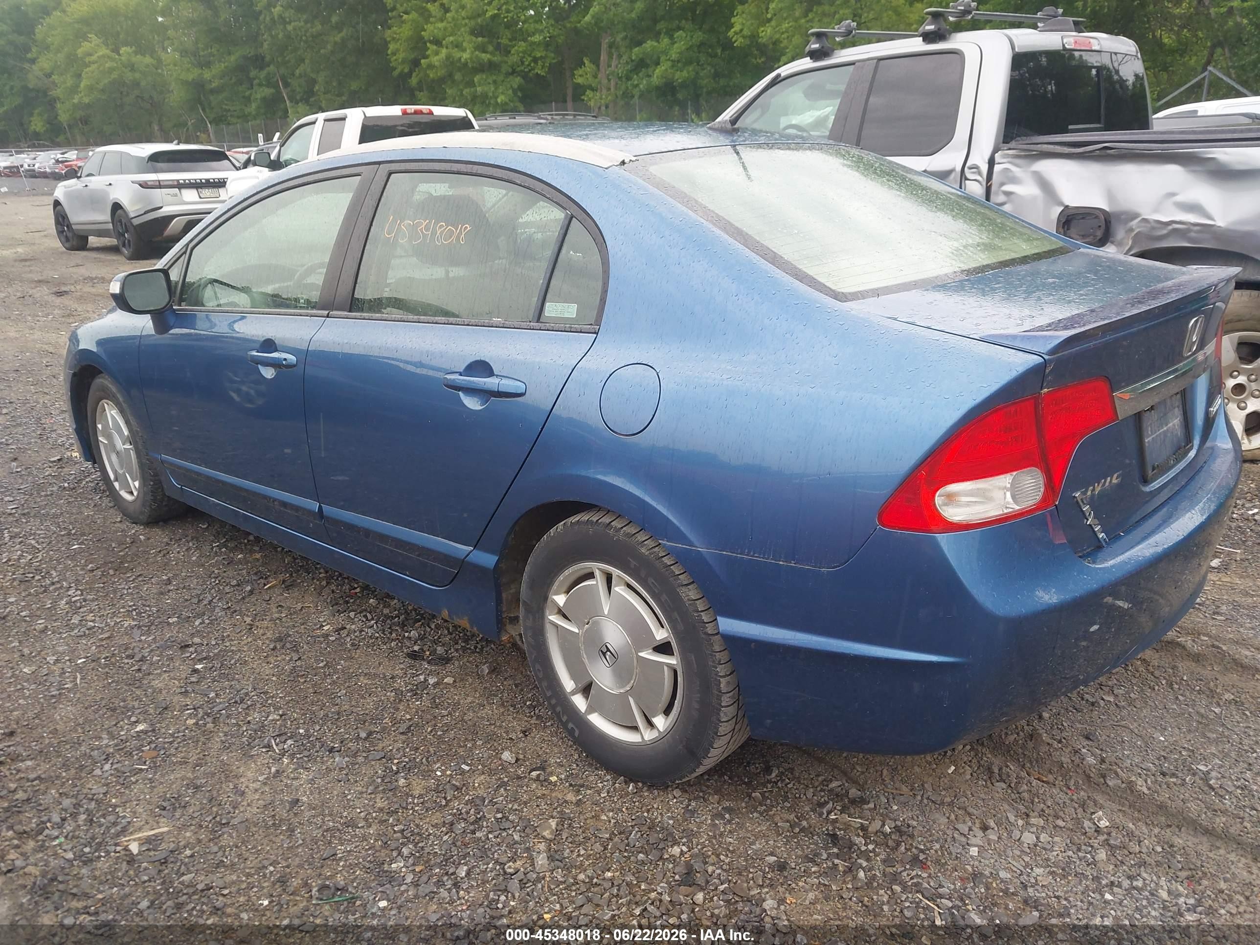 2009 Honda Civic Hybrid   Blue vin: JHMFA36259S011884