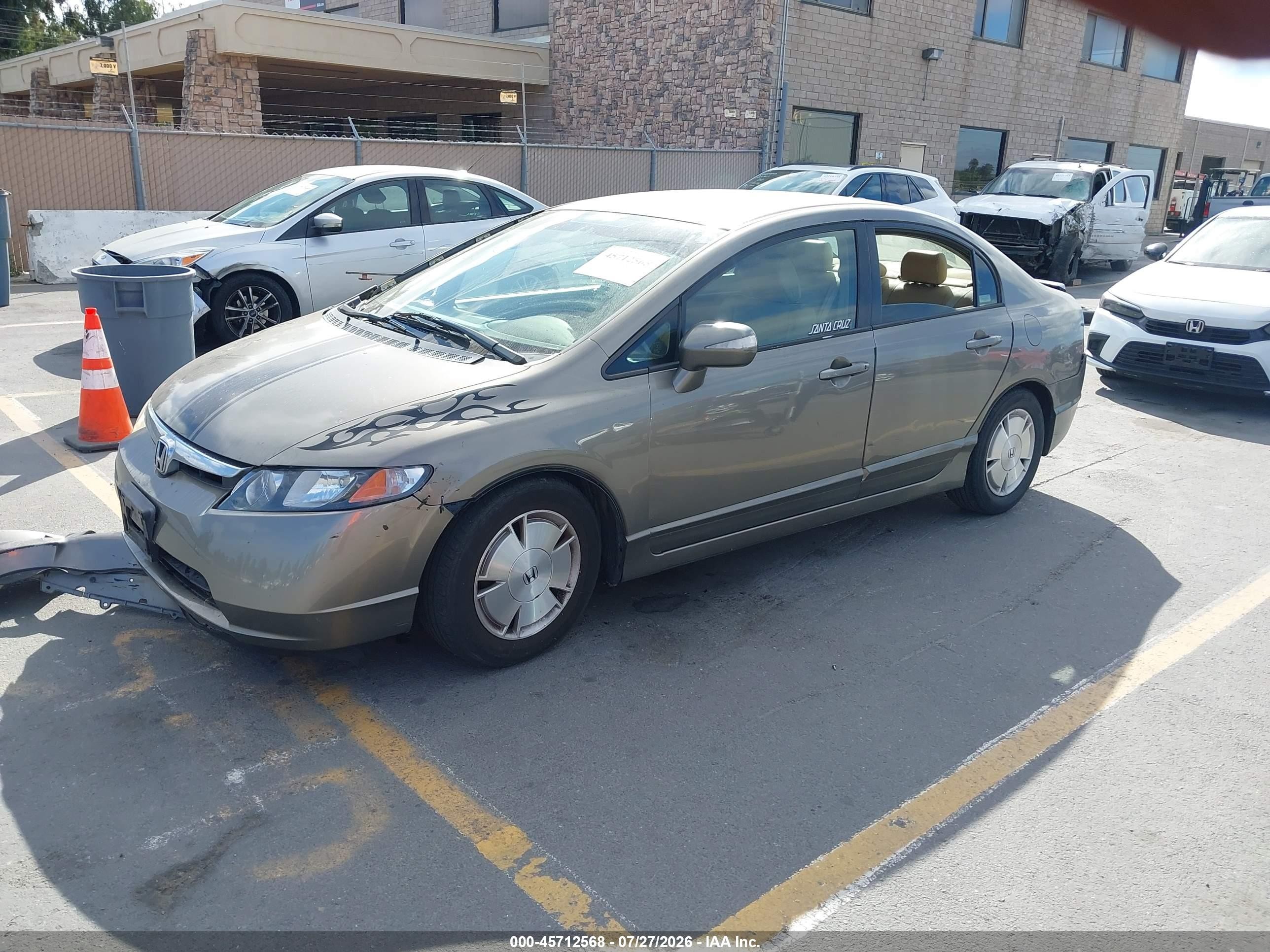 2006 Honda Civic Hybrid   Dark Brown vin: JHMFA36266S008441