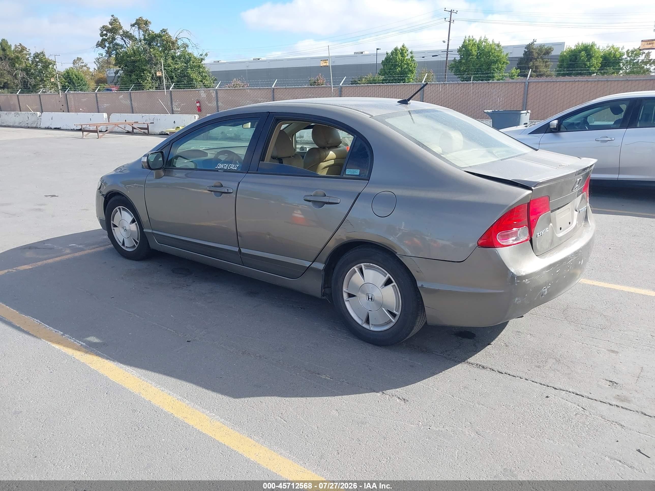 2006 Honda Civic Hybrid   Dark Brown vin: JHMFA36266S008441