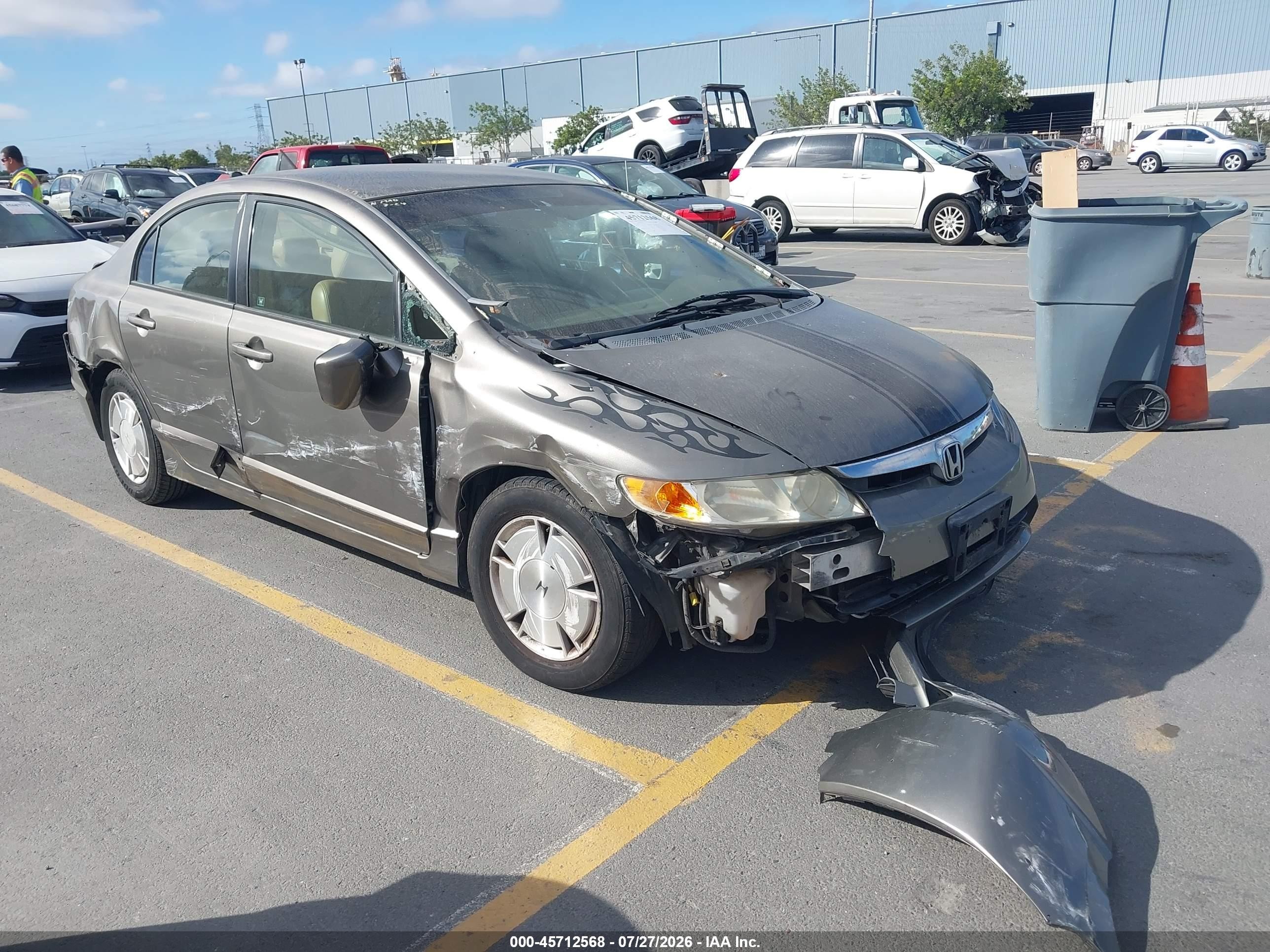 2006 Honda Civic Hybrid   Dark Brown vin: JHMFA36266S008441