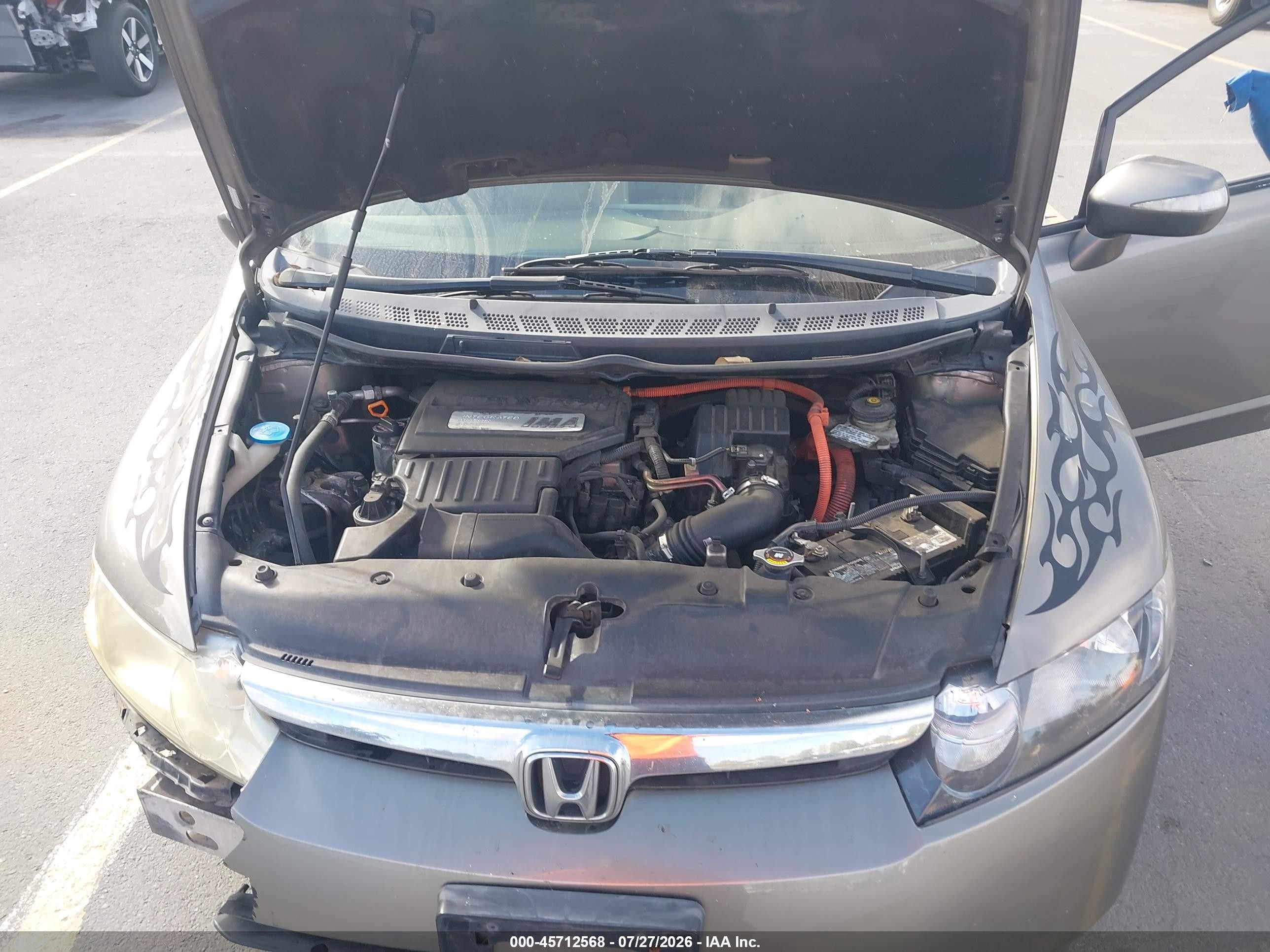 2006 Honda Civic Hybrid   Dark Brown vin: JHMFA36266S008441