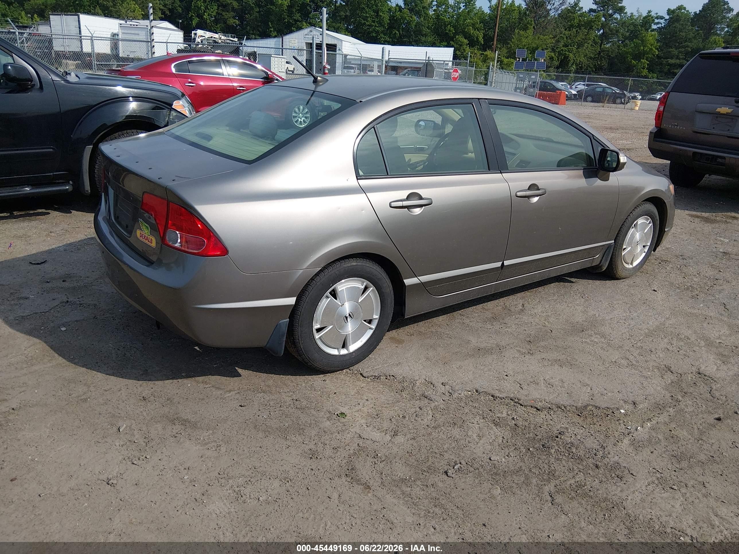 2006 Honda Civic Hybrid   Gray vin: JHMFA36266S011713