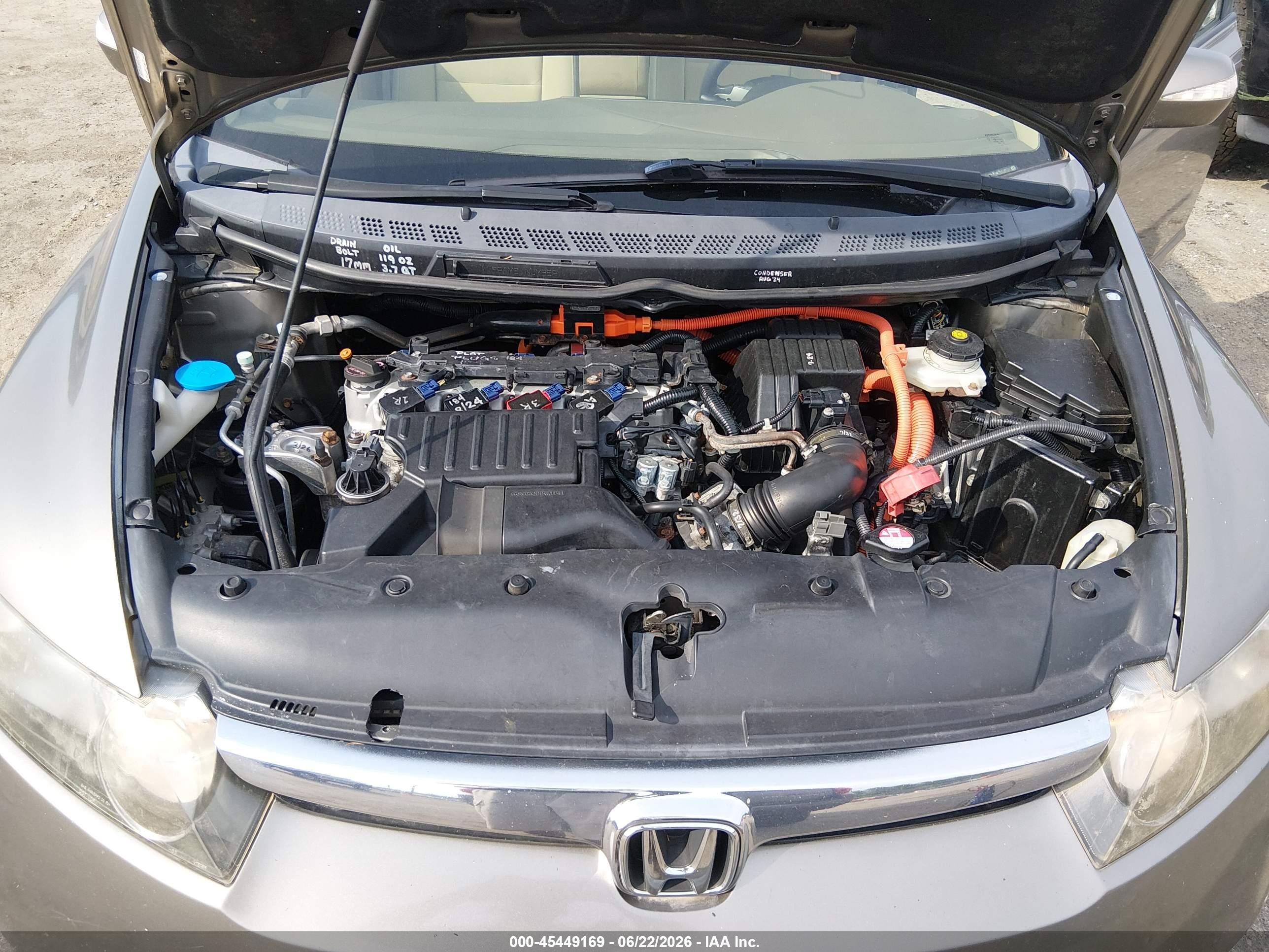2006 Honda Civic Hybrid   Gray vin: JHMFA36266S011713