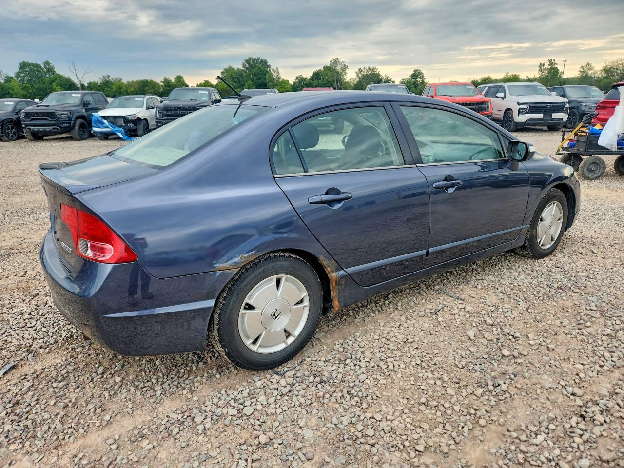 2006 Honda Civic Hybrid Blue vin: JHMFA36266S028026