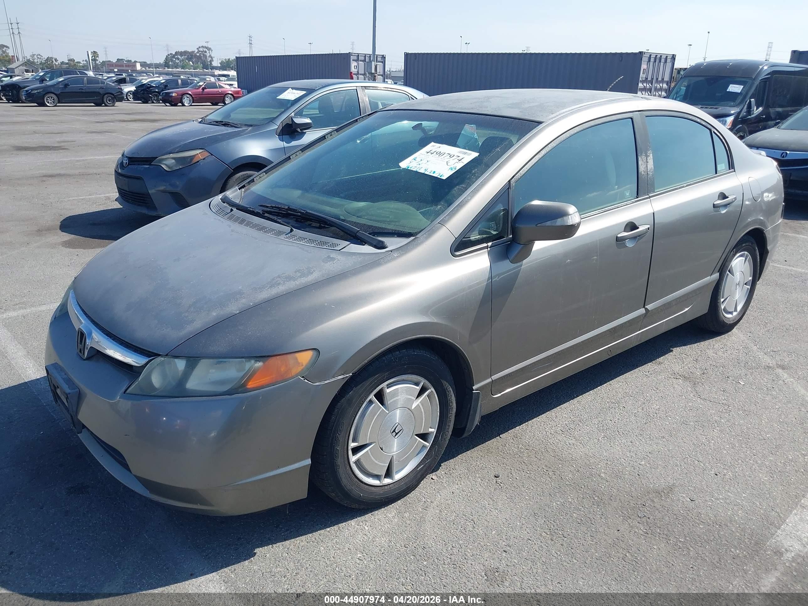 2007 Honda Civic Hybrid   Gray vin: JHMFA36267S005976