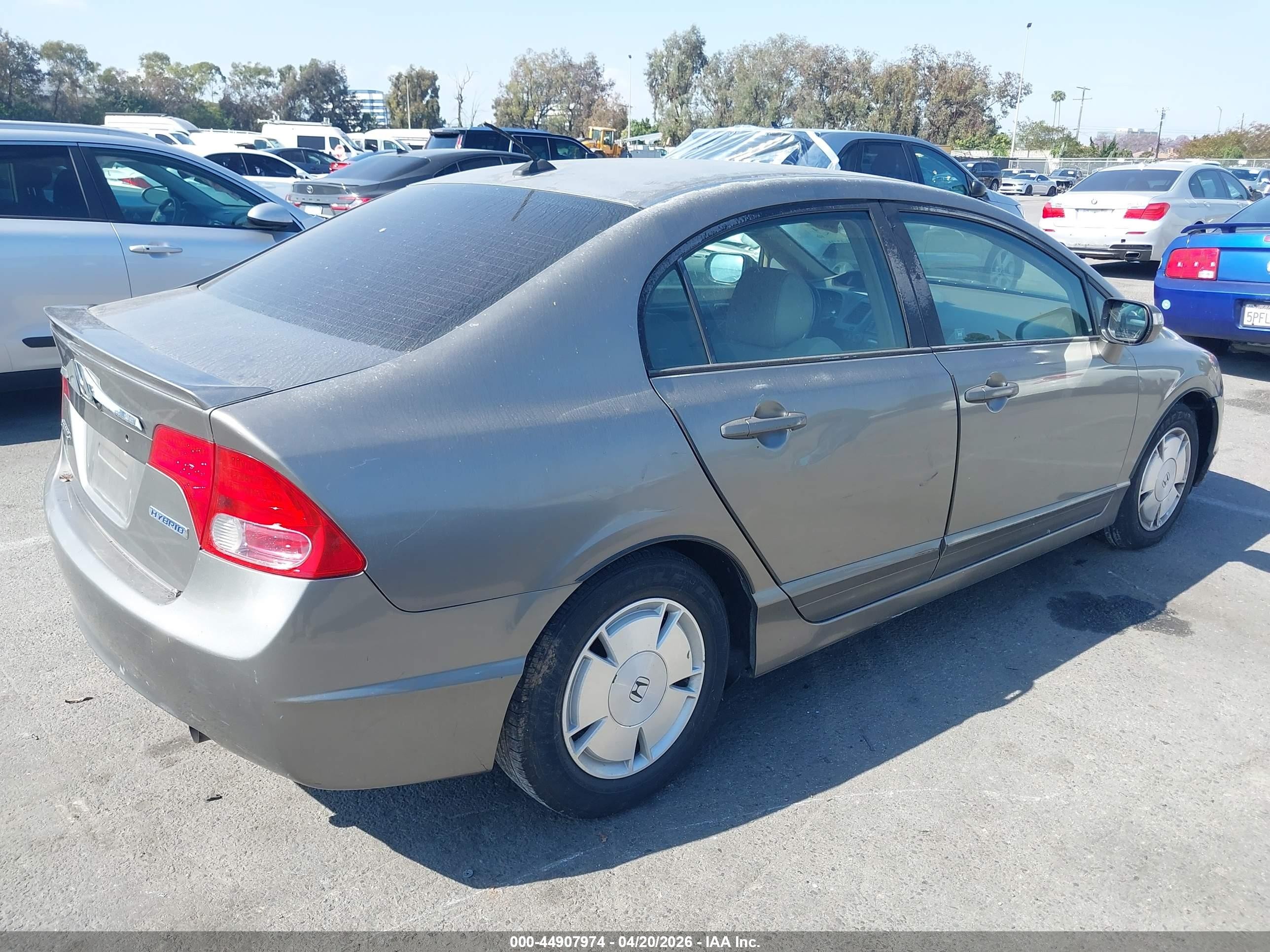 2007 Honda Civic Hybrid   Gray vin: JHMFA36267S005976