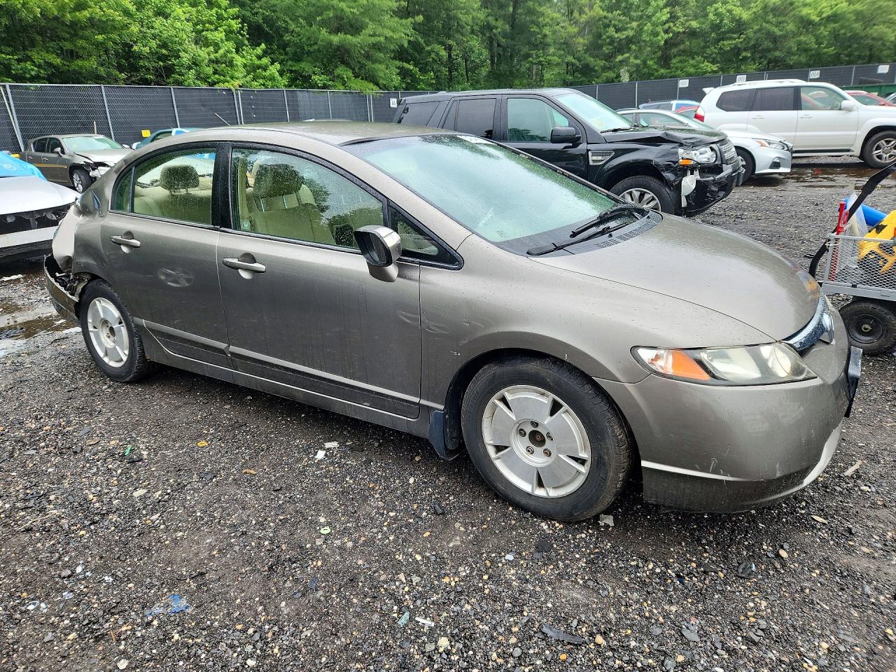 2007 Honda Civic Hybrid Gray vin: JHMFA36267S006352