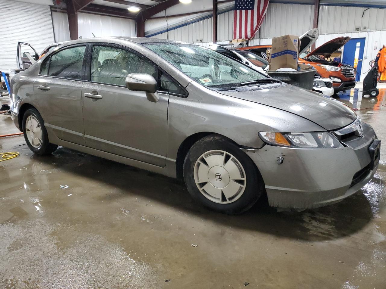 2007 Honda Civic Hybrid Brown vin: JHMFA36267S009736