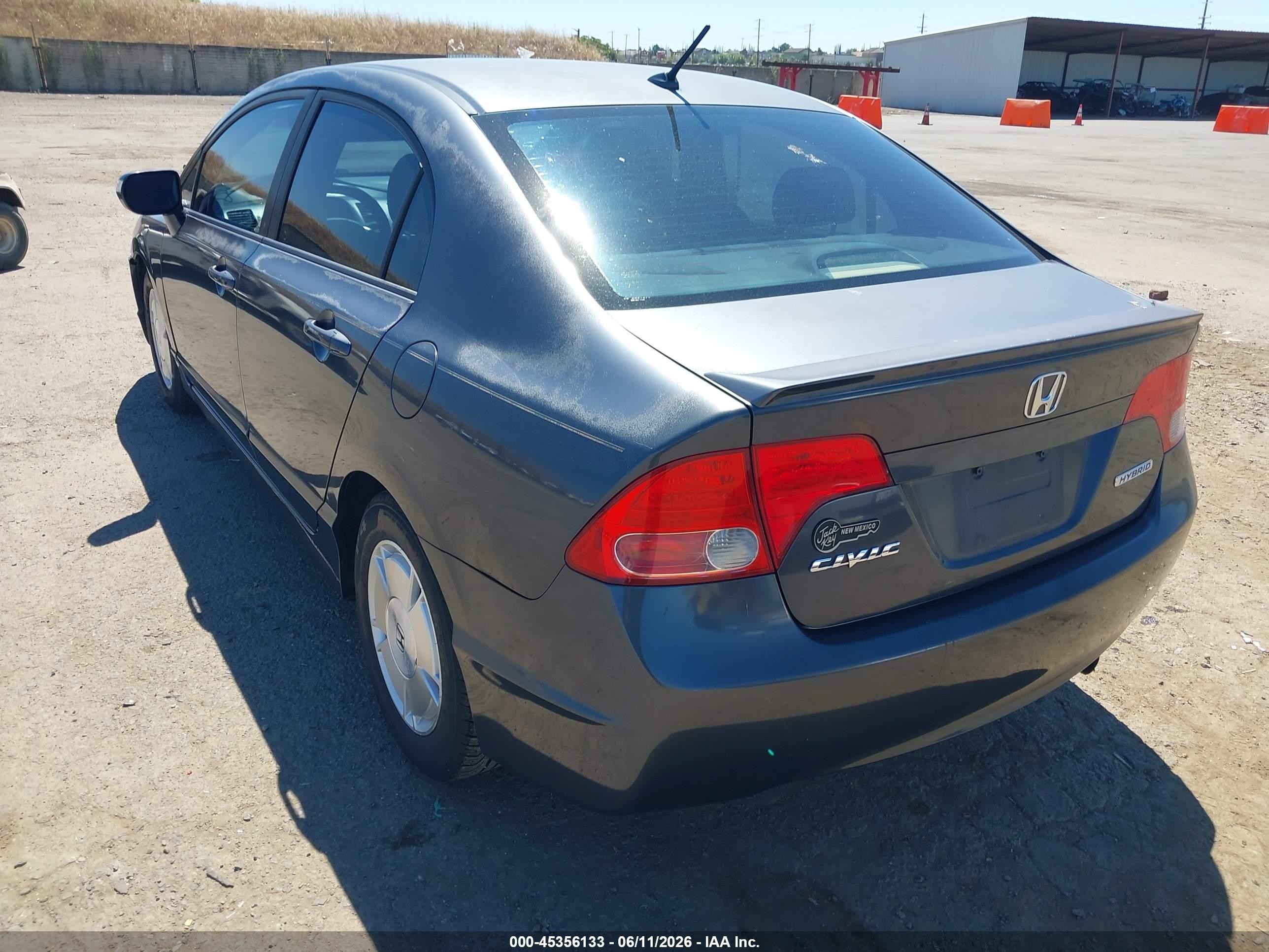 2008 Honda Civic Hybrid   Gray vin: JHMFA36268S000116