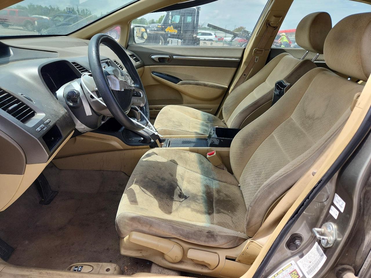 2008 Honda Civic Hybrid Tan vin: JHMFA36268S010421