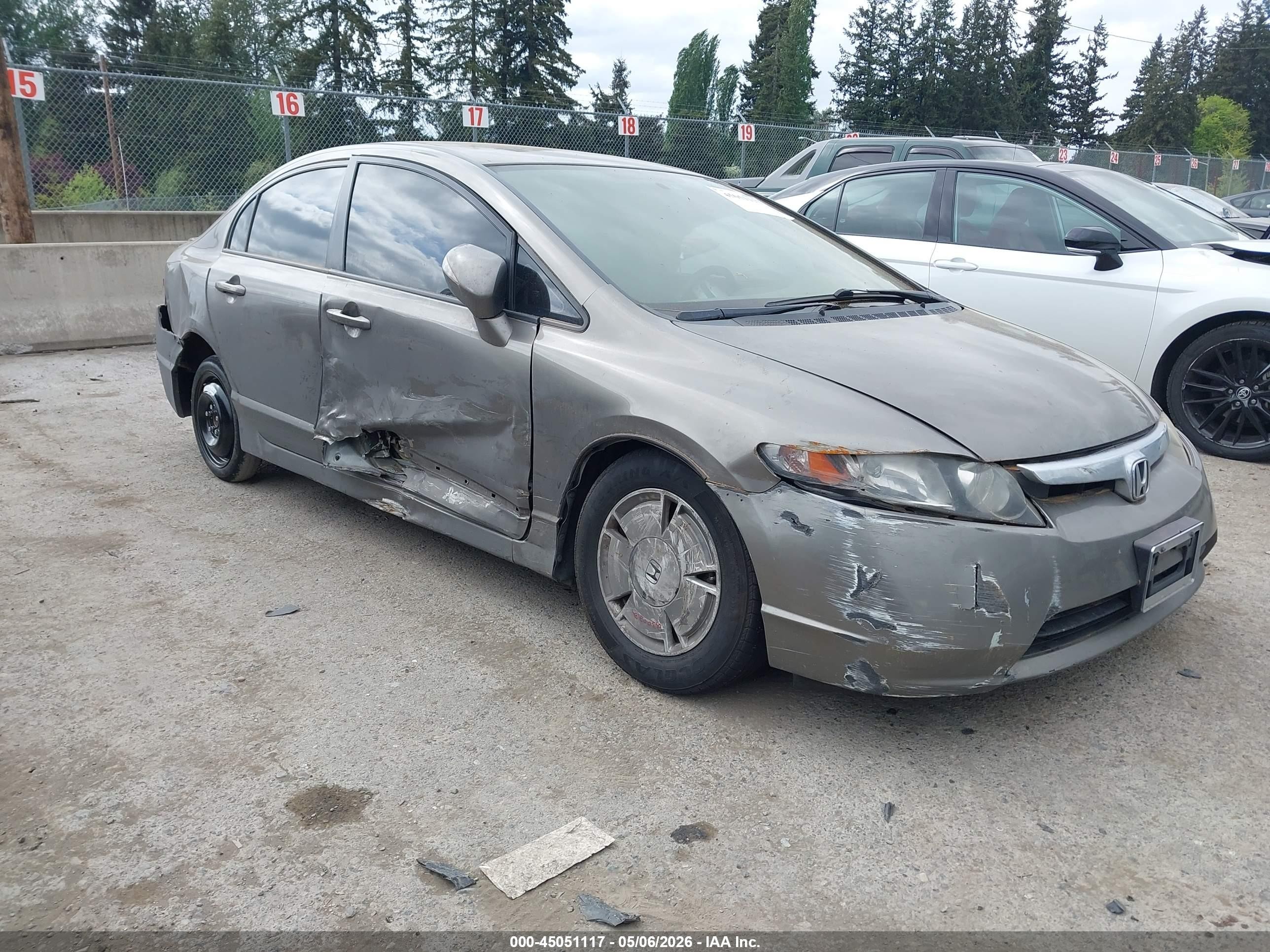 2008 Honda Civic Hybrid   Pewter vin: JHMFA36268S010838