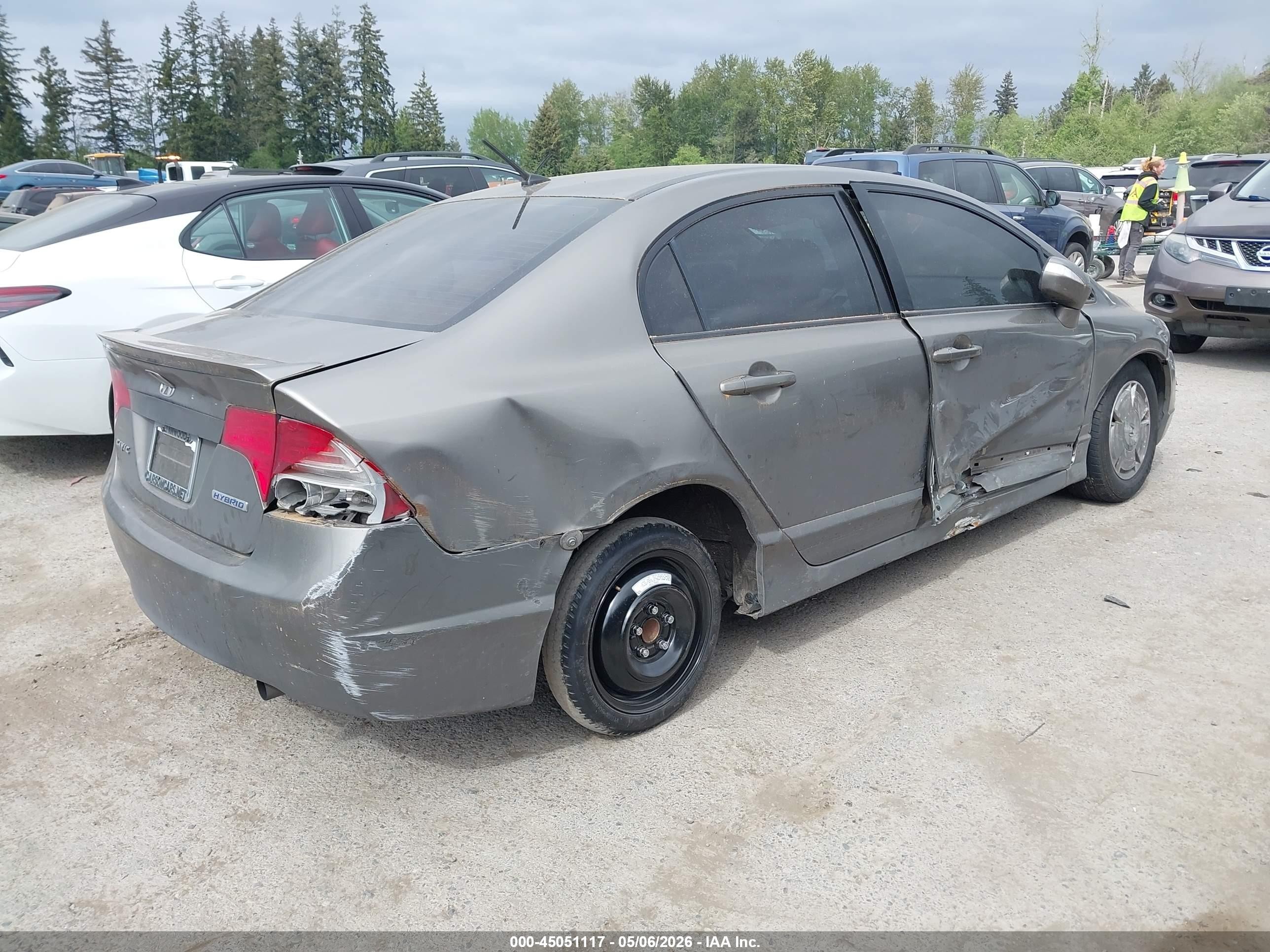 2008 Honda Civic Hybrid   Pewter vin: JHMFA36268S010838
