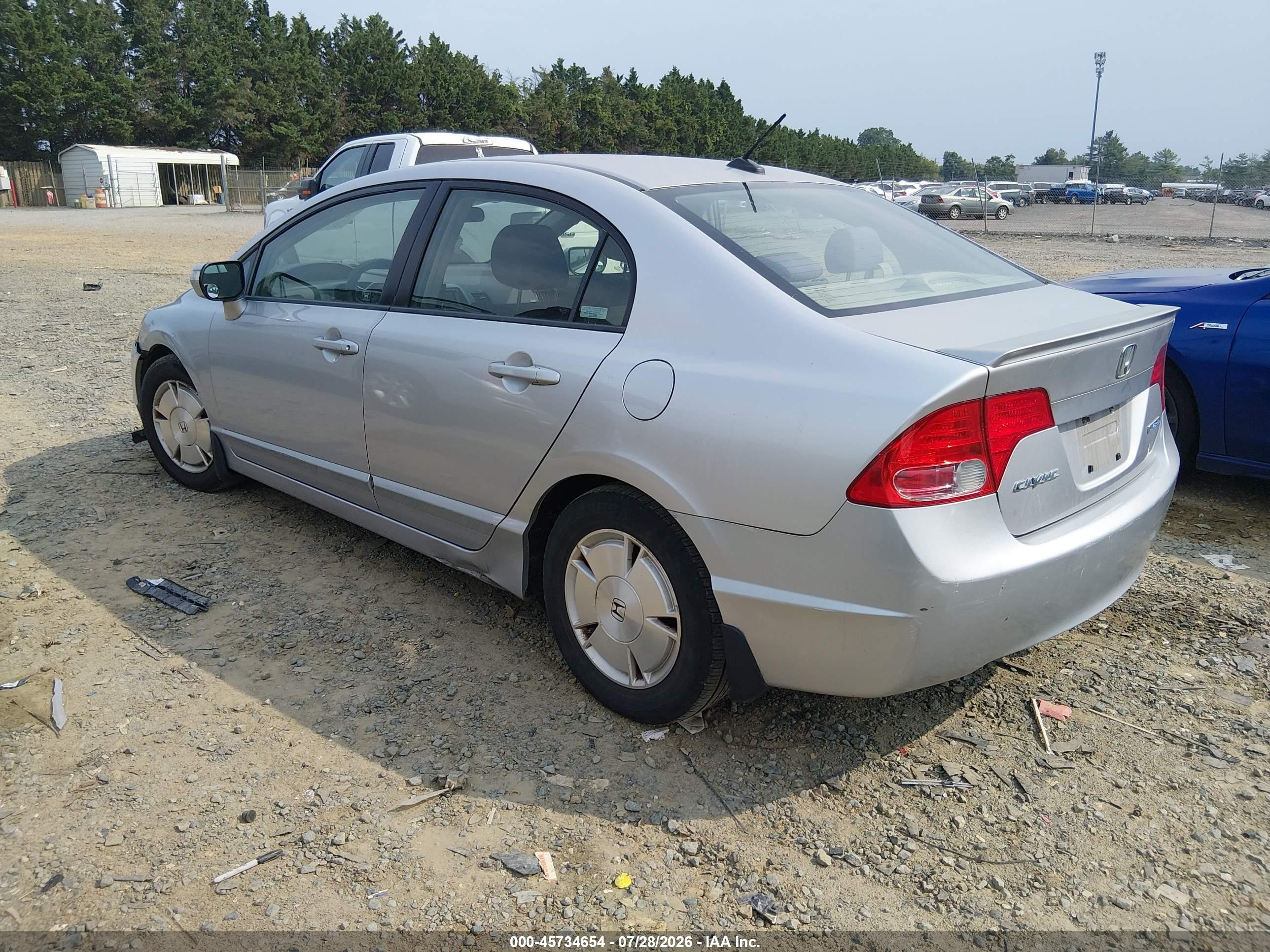 2008 Honda Civic Hybrid   Silver vin: JHMFA36268S013755