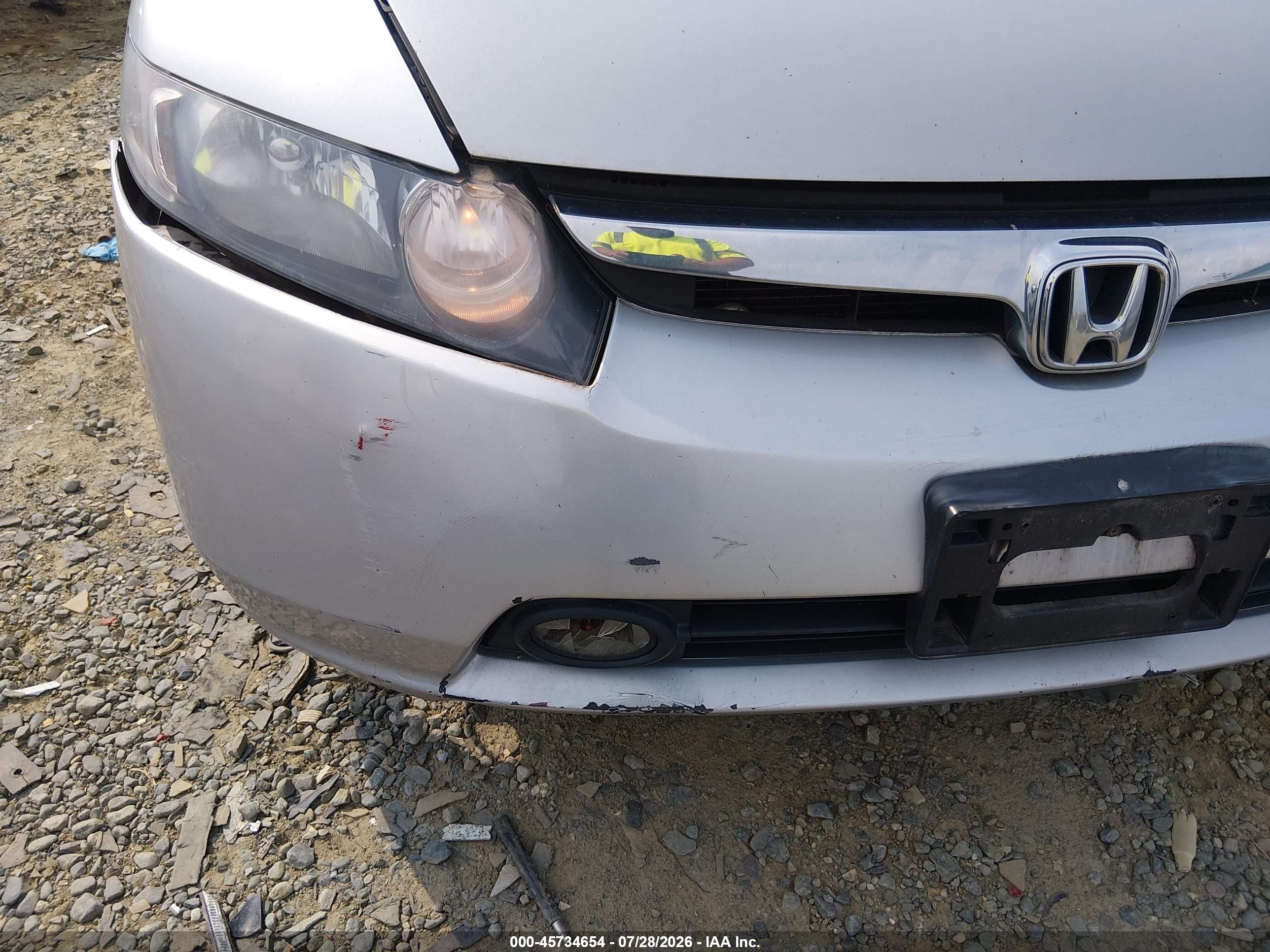2008 Honda Civic Hybrid   Silver vin: JHMFA36268S013755