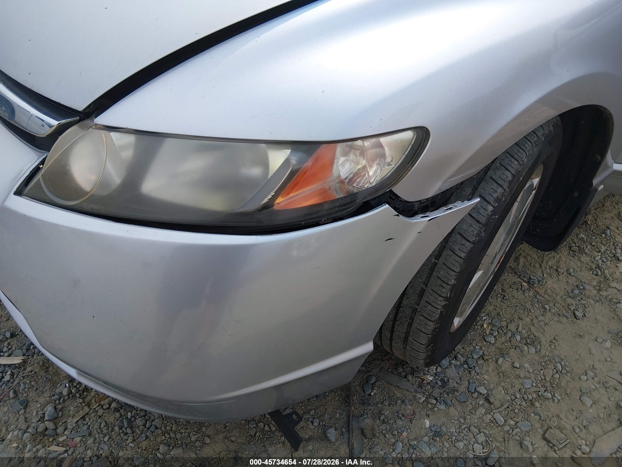 2008 Honda Civic Hybrid   Silver vin: JHMFA36268S013755