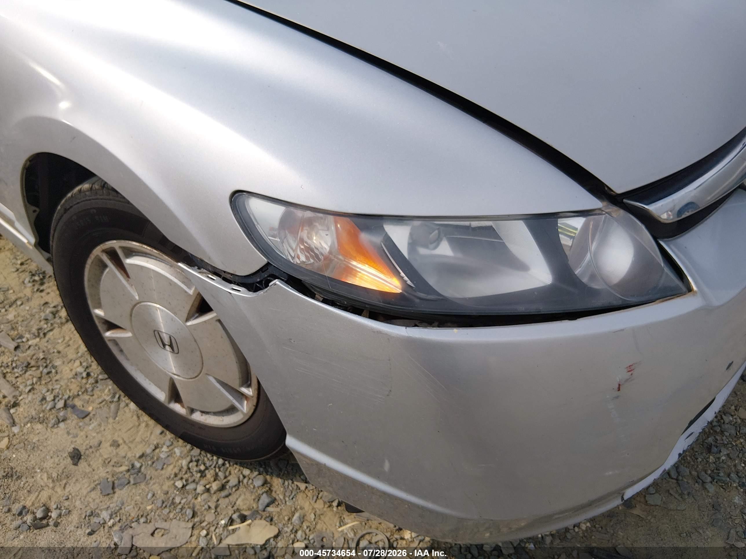 2008 Honda Civic Hybrid   Silver vin: JHMFA36268S013755