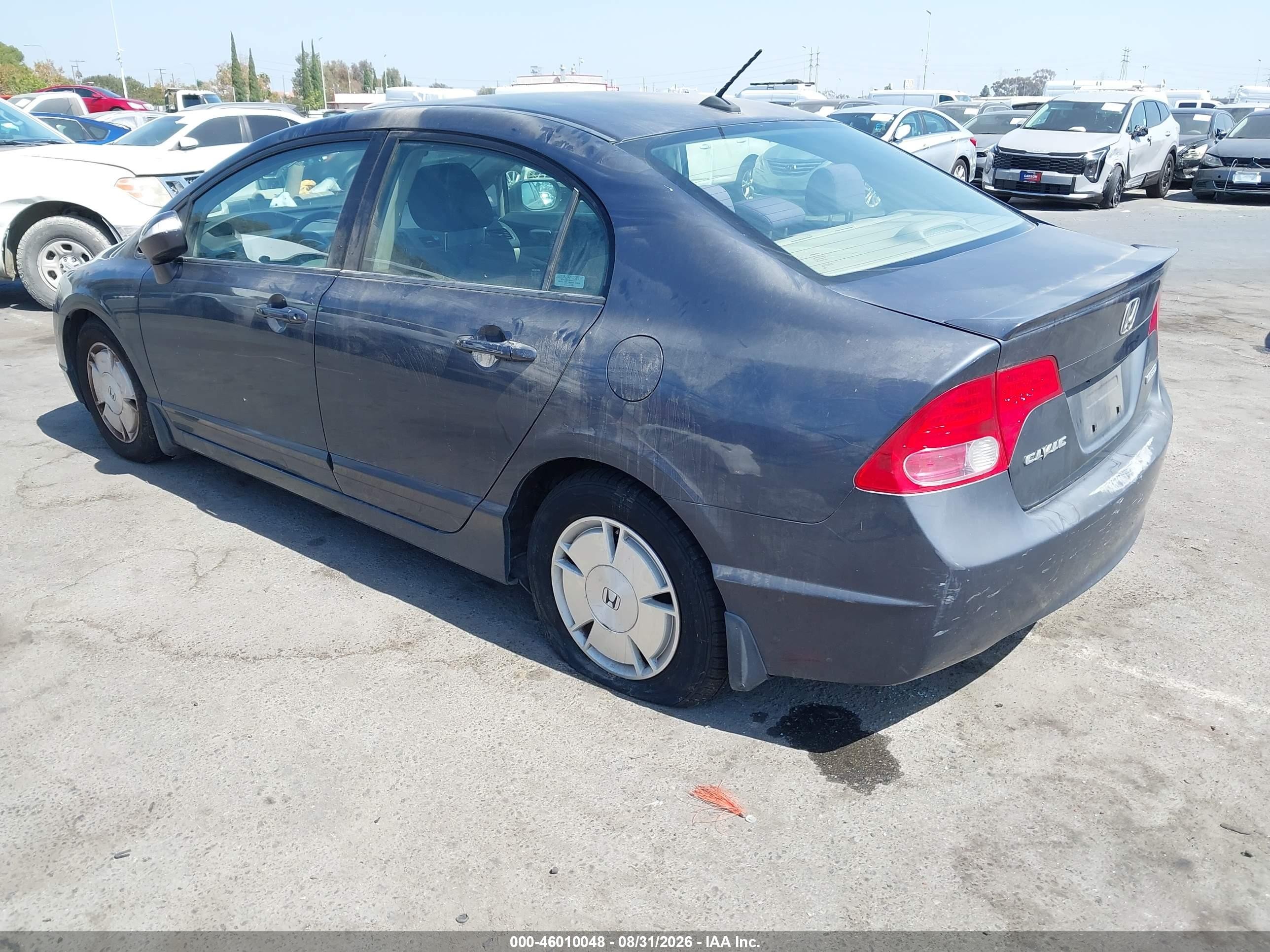 2008 Honda Civic Hybrid   Серый vin: JHMFA36268S024075