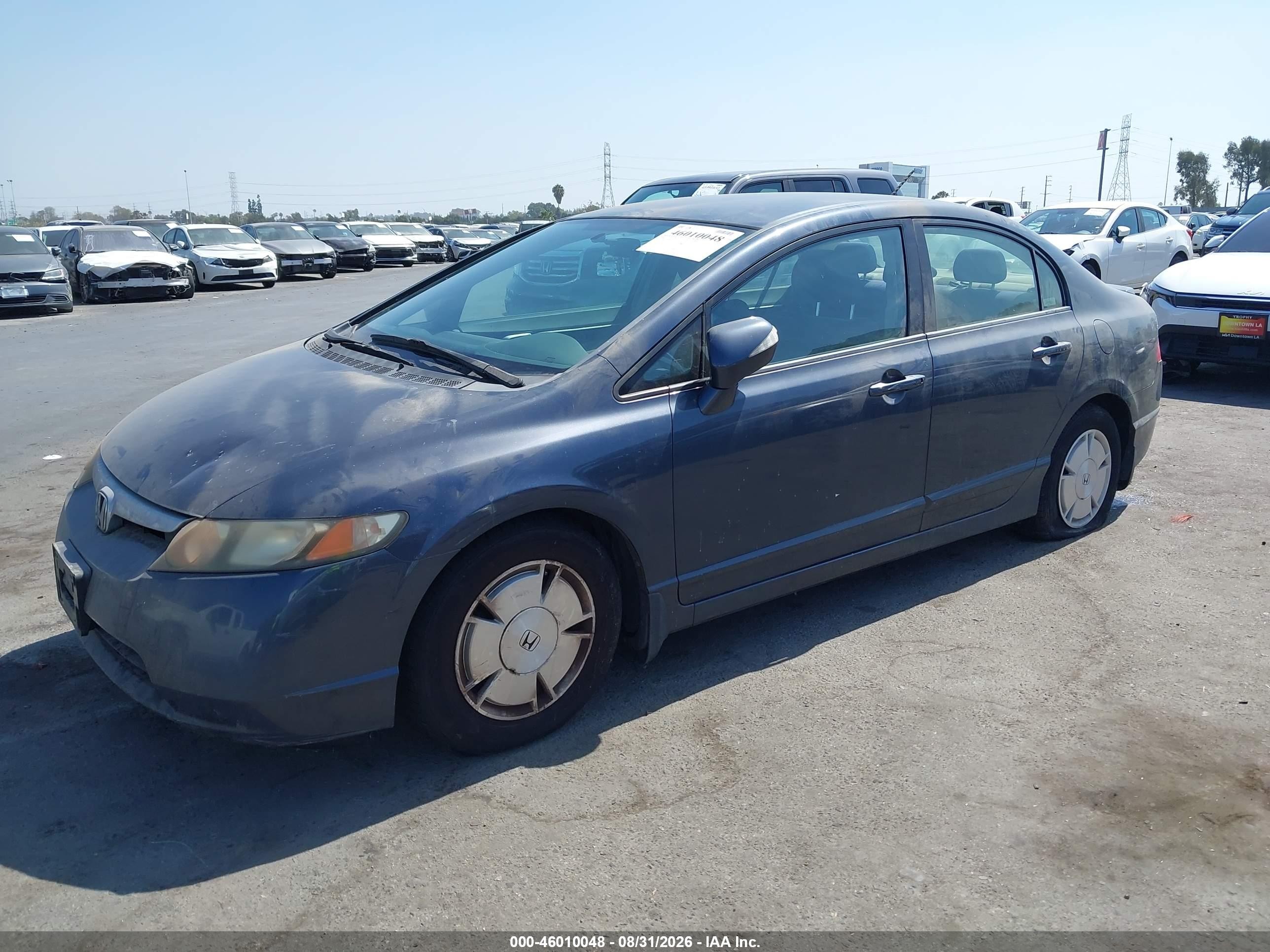 2008 Honda Civic Hybrid   Серый vin: JHMFA36268S024075