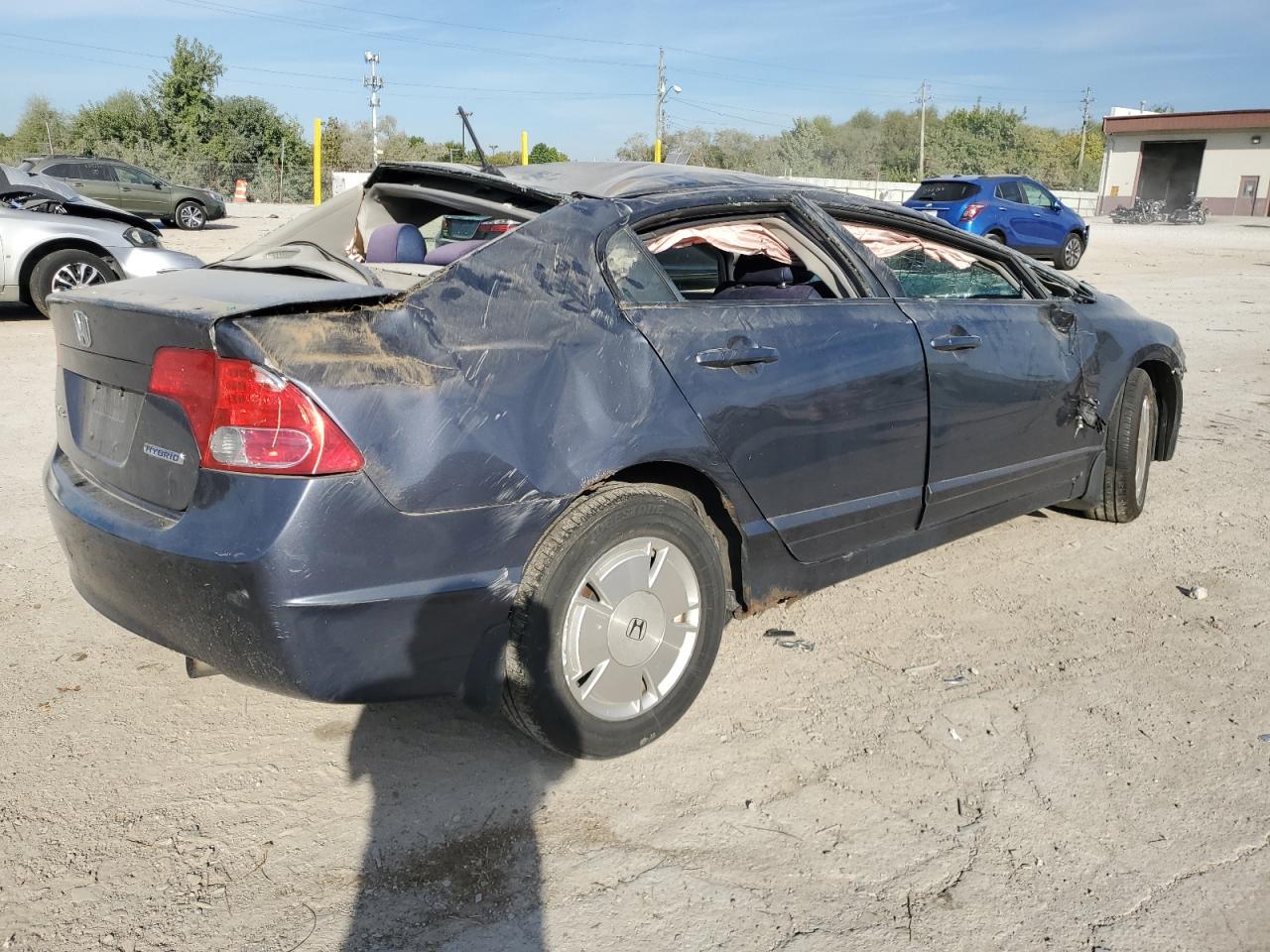 2008 Honda Civic Hybrid Blue vin: JHMFA36268S028059