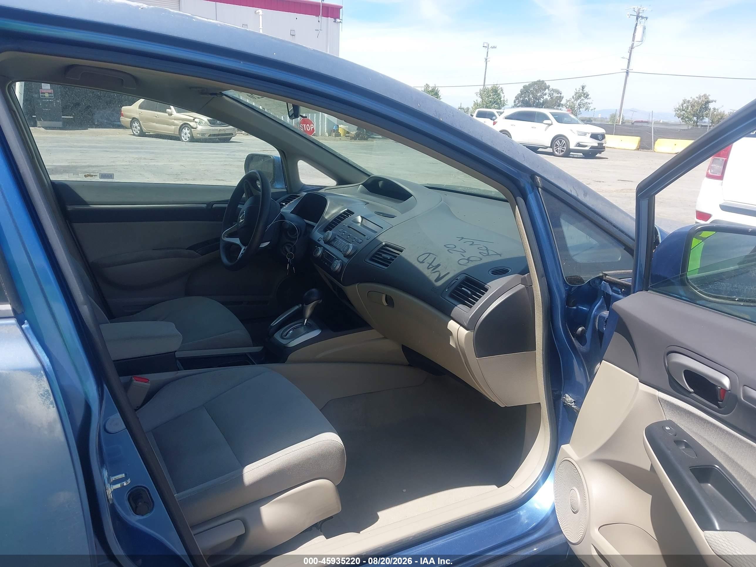 2009 Honda Civic Hybrid   Light Blue vin: JHMFA36269S002806
