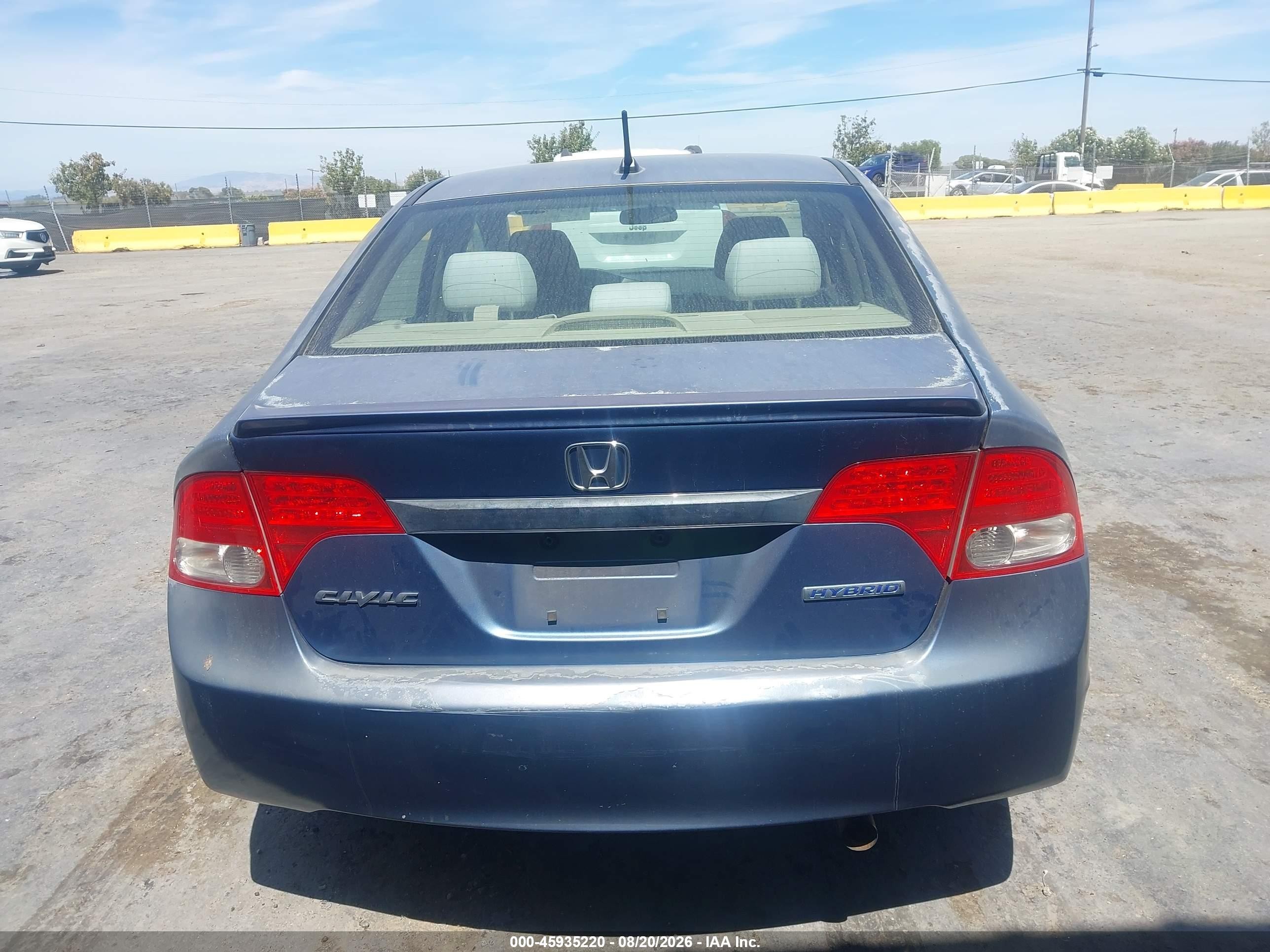 2009 Honda Civic Hybrid   Light Blue vin: JHMFA36269S002806
