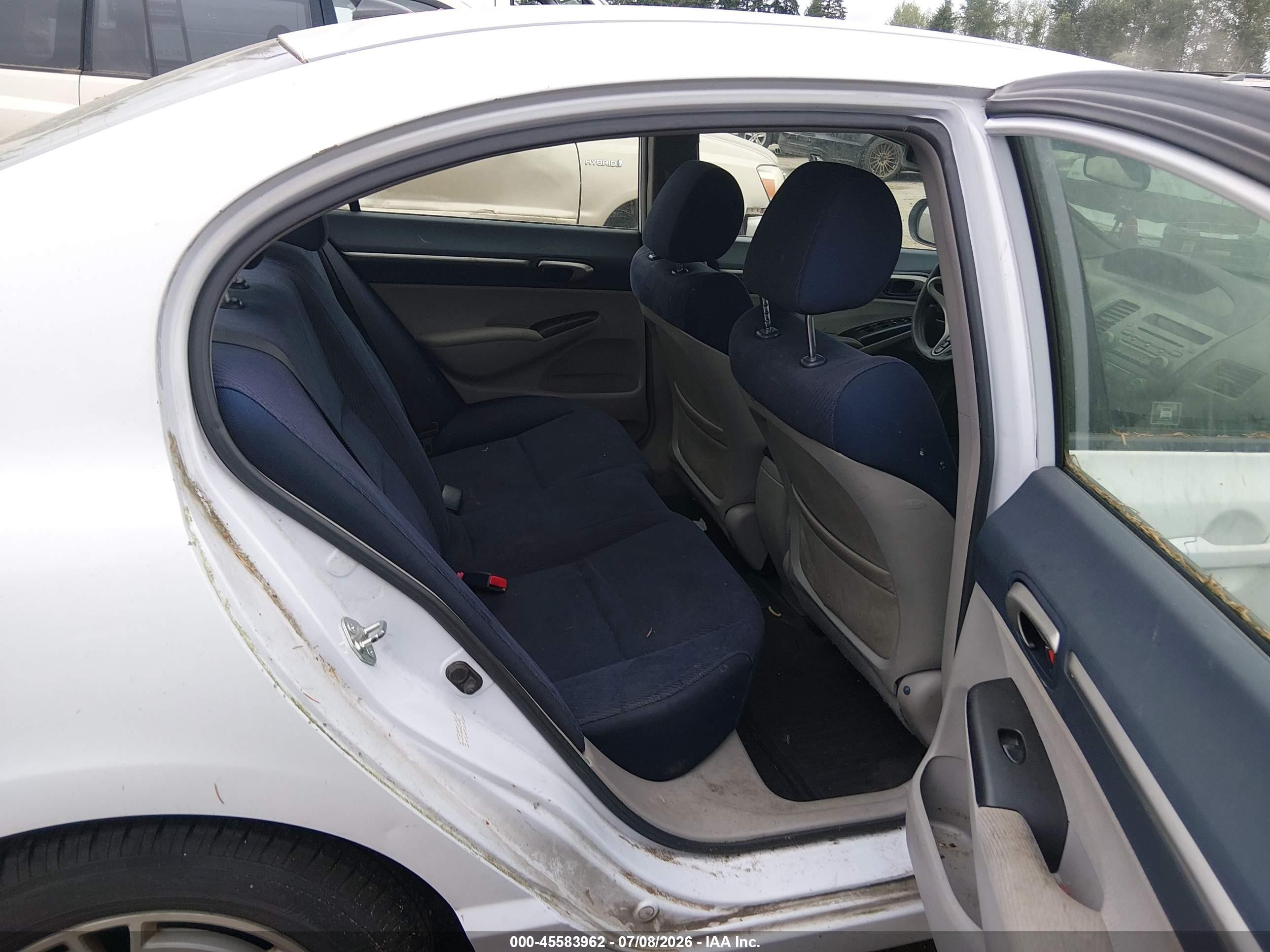 2009 Honda Civic Hybrid   White vin: JHMFA36269S003499