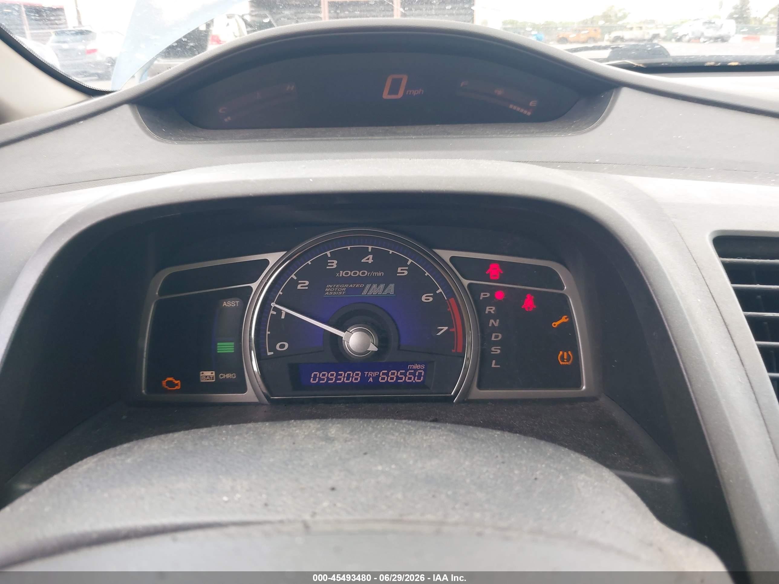 2009 Honda Civic Hybrid   Light Blue vin: JHMFA36269S008010