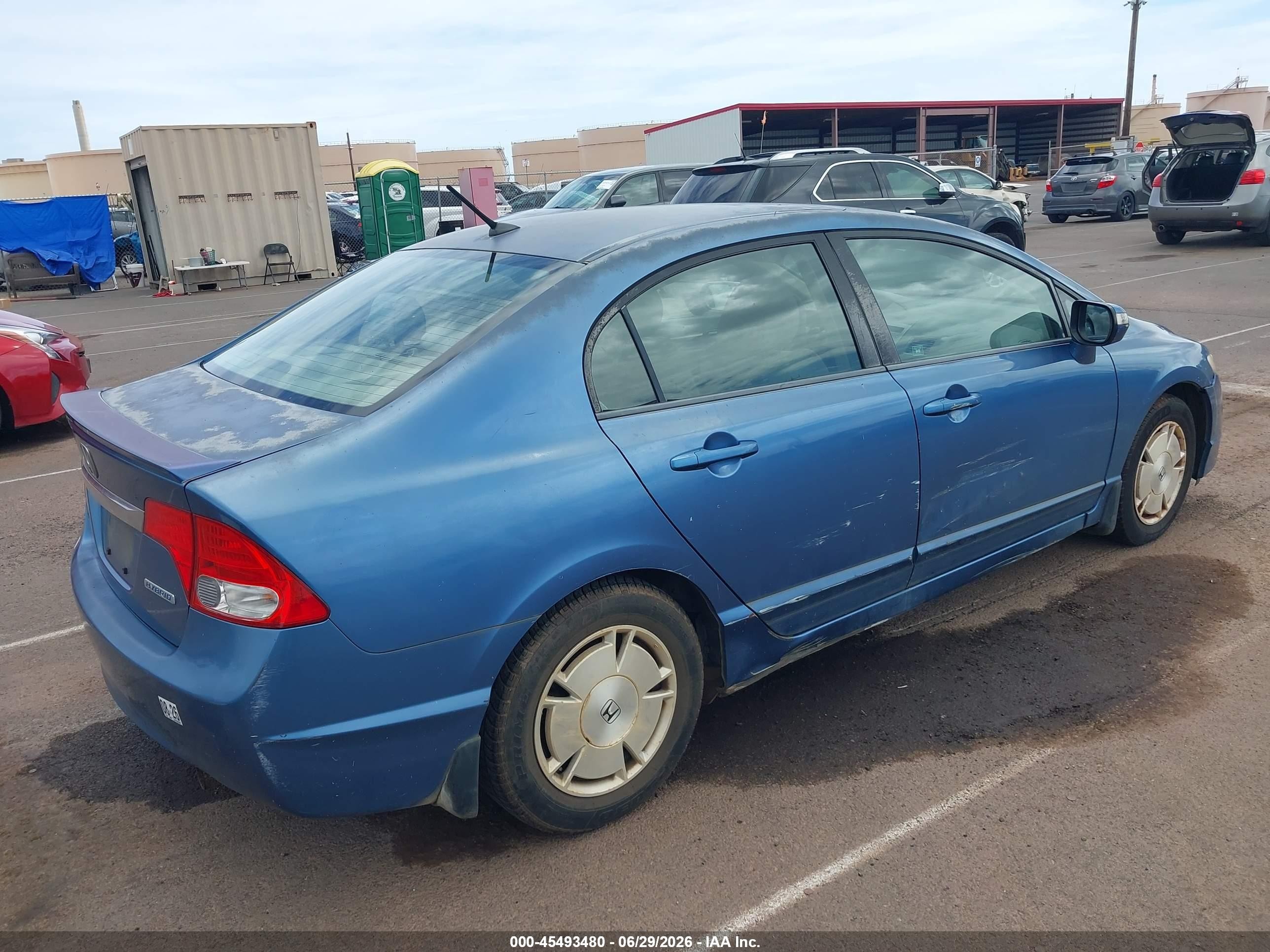 2009 Honda Civic Hybrid   Light Blue vin: JHMFA36269S008010