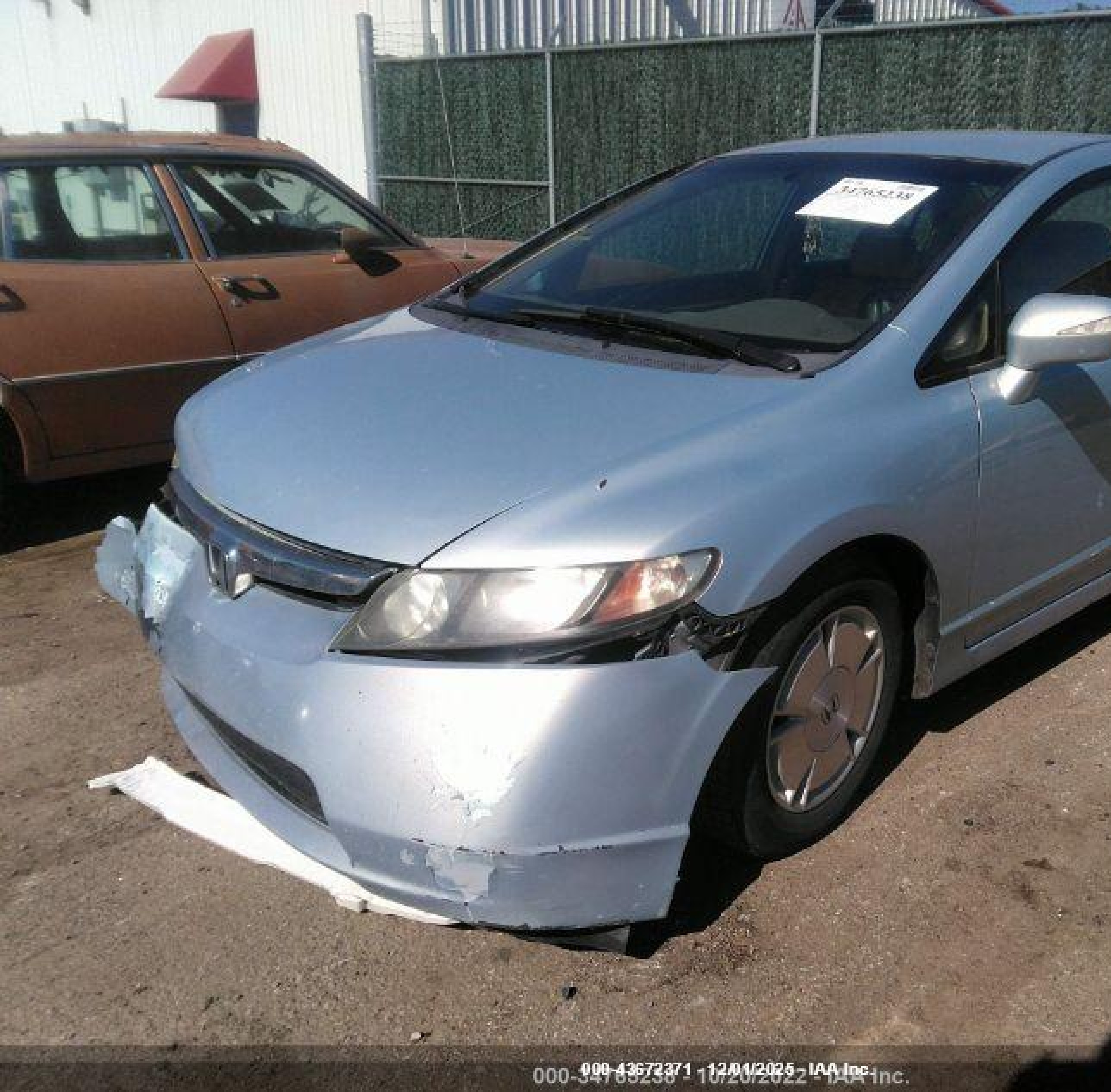2007 Honda Civic Hybrid   Light Blue vin: JHMFA36277S003010
