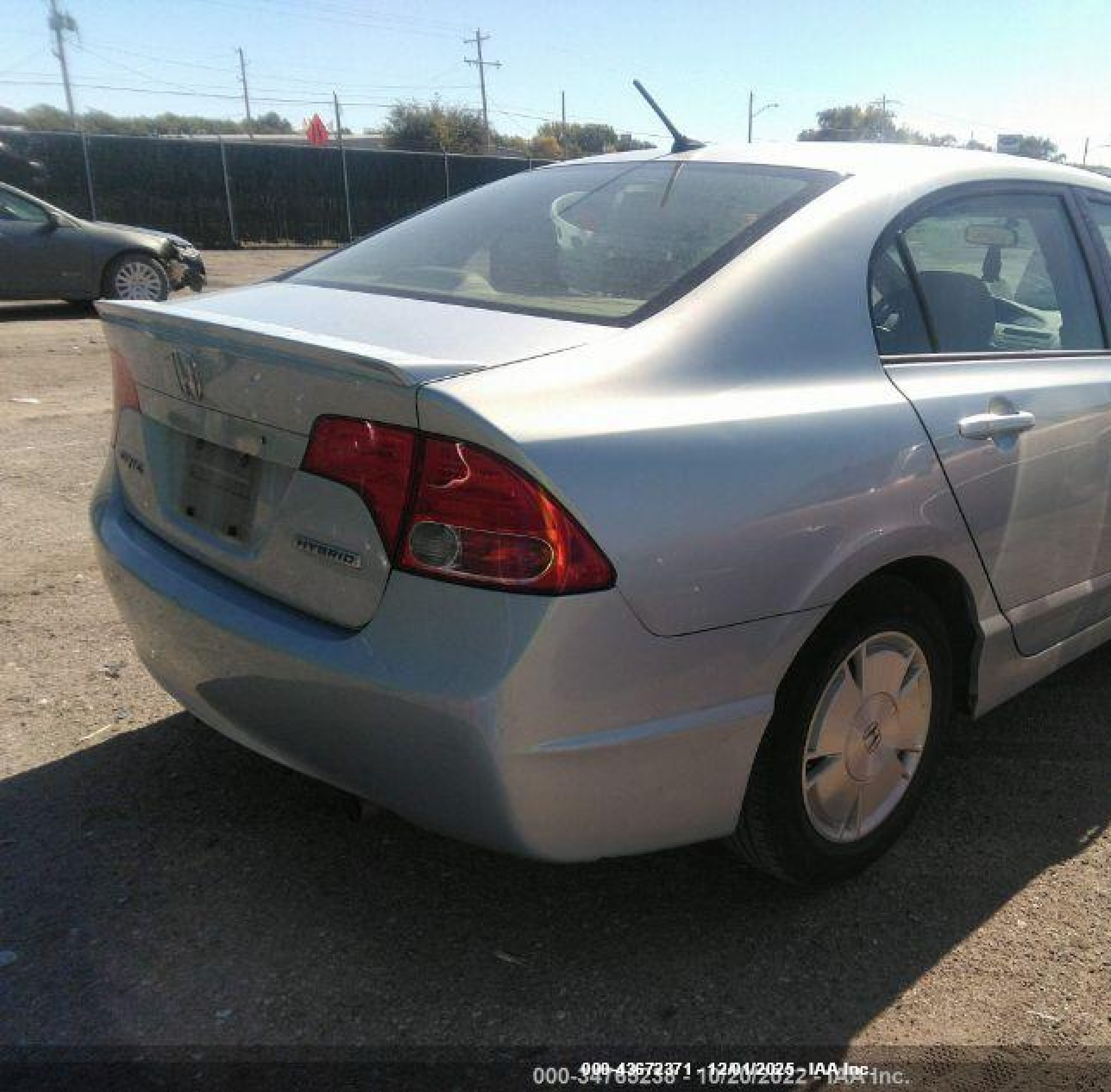 2007 Honda Civic Hybrid   Light Blue vin: JHMFA36277S003010