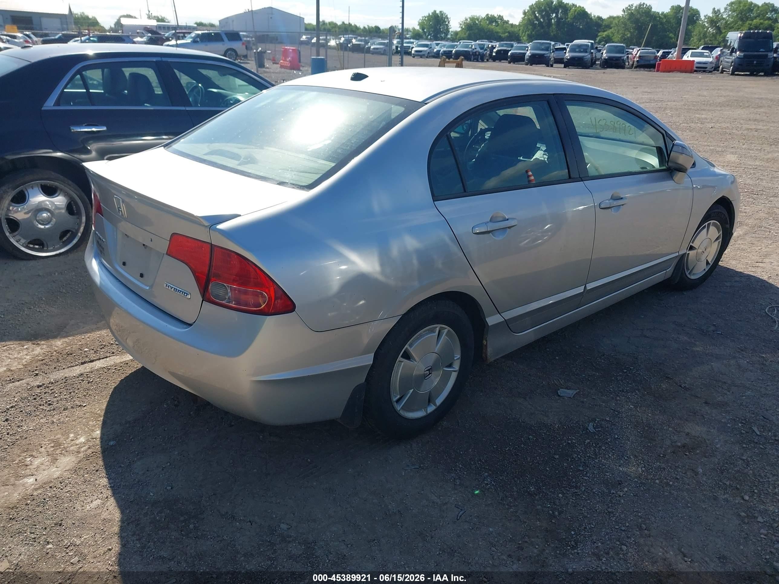 2007 Honda Civic Hybrid Серебряный vin: JHMFA36277S003976
