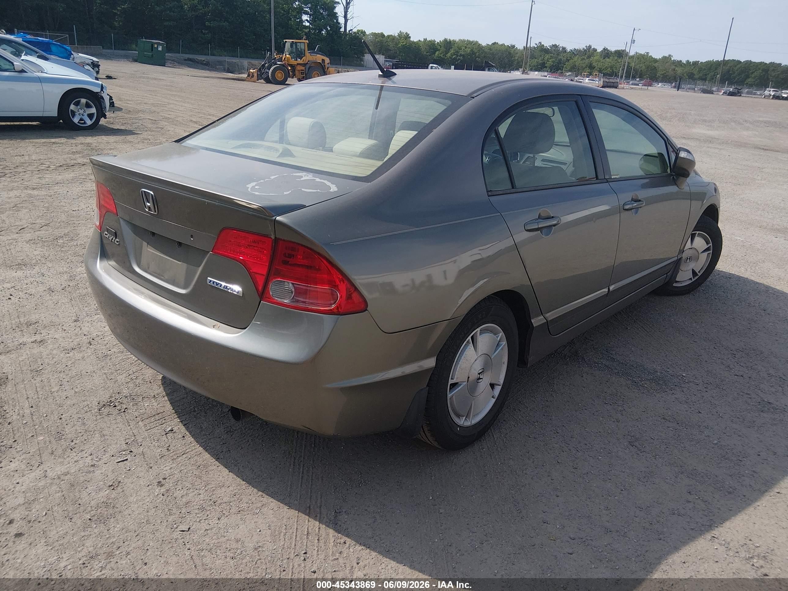 2007 Honda Civic Hybrid   Gray vin: JHMFA36277S004190
