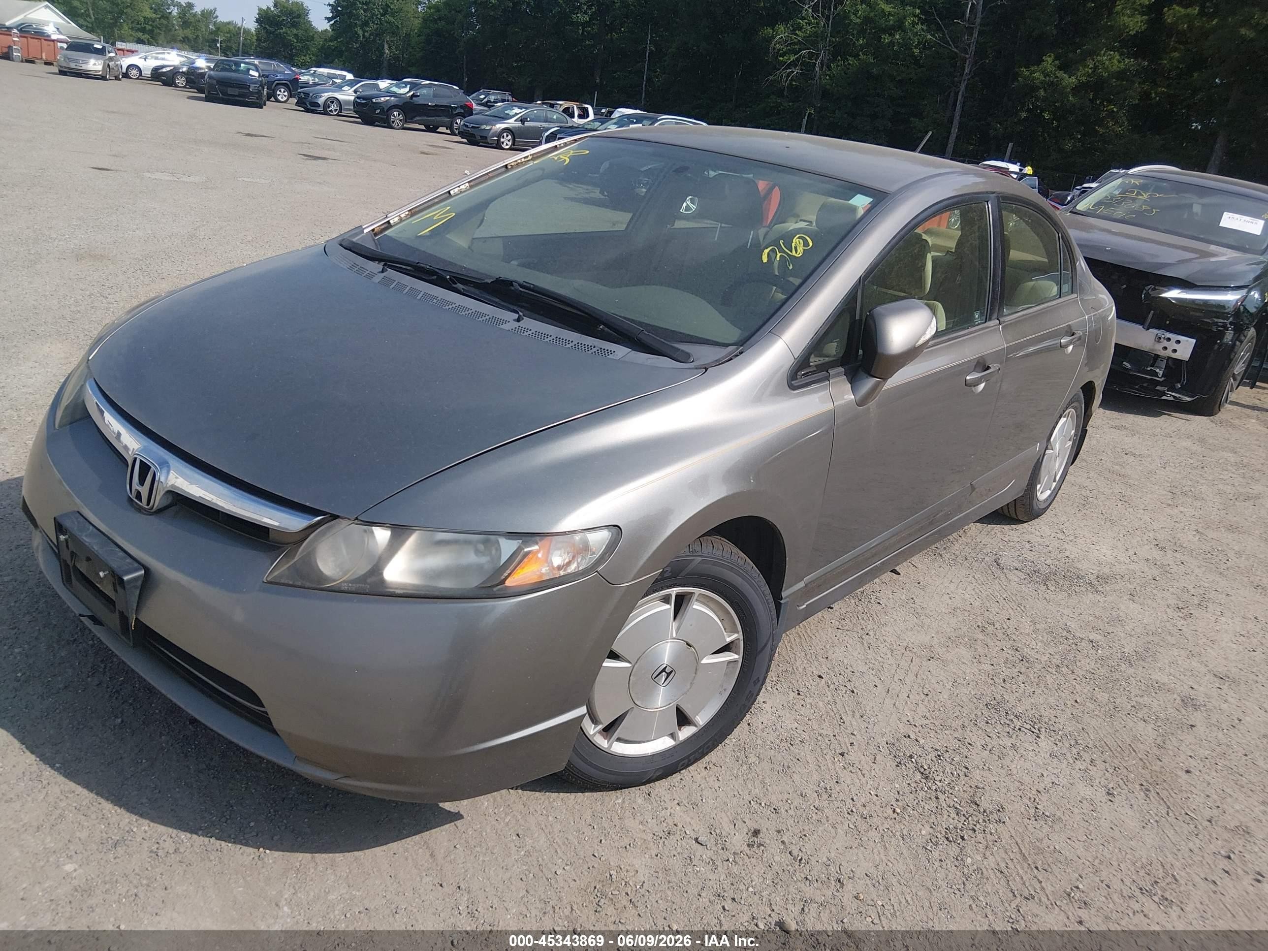 2007 Honda Civic Hybrid   Gray vin: JHMFA36277S004190