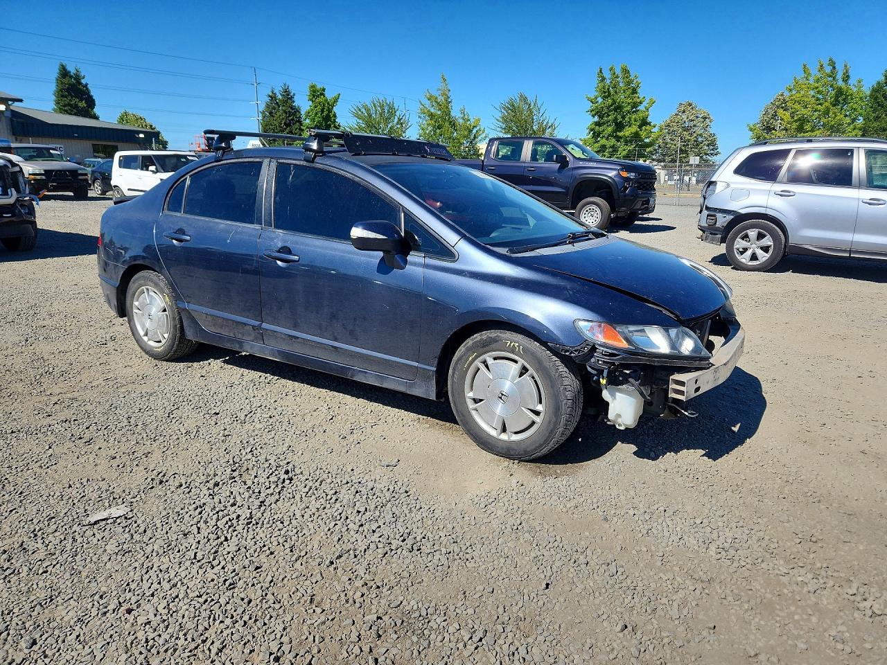 2008 Honda Civic Hybrid Gray vin: JHMFA36278S001081
