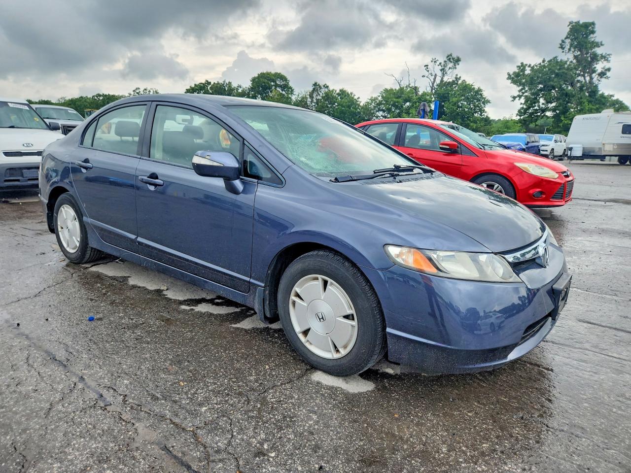 2008 Honda Civic Hybrid Blue vin: JHMFA36278S020780