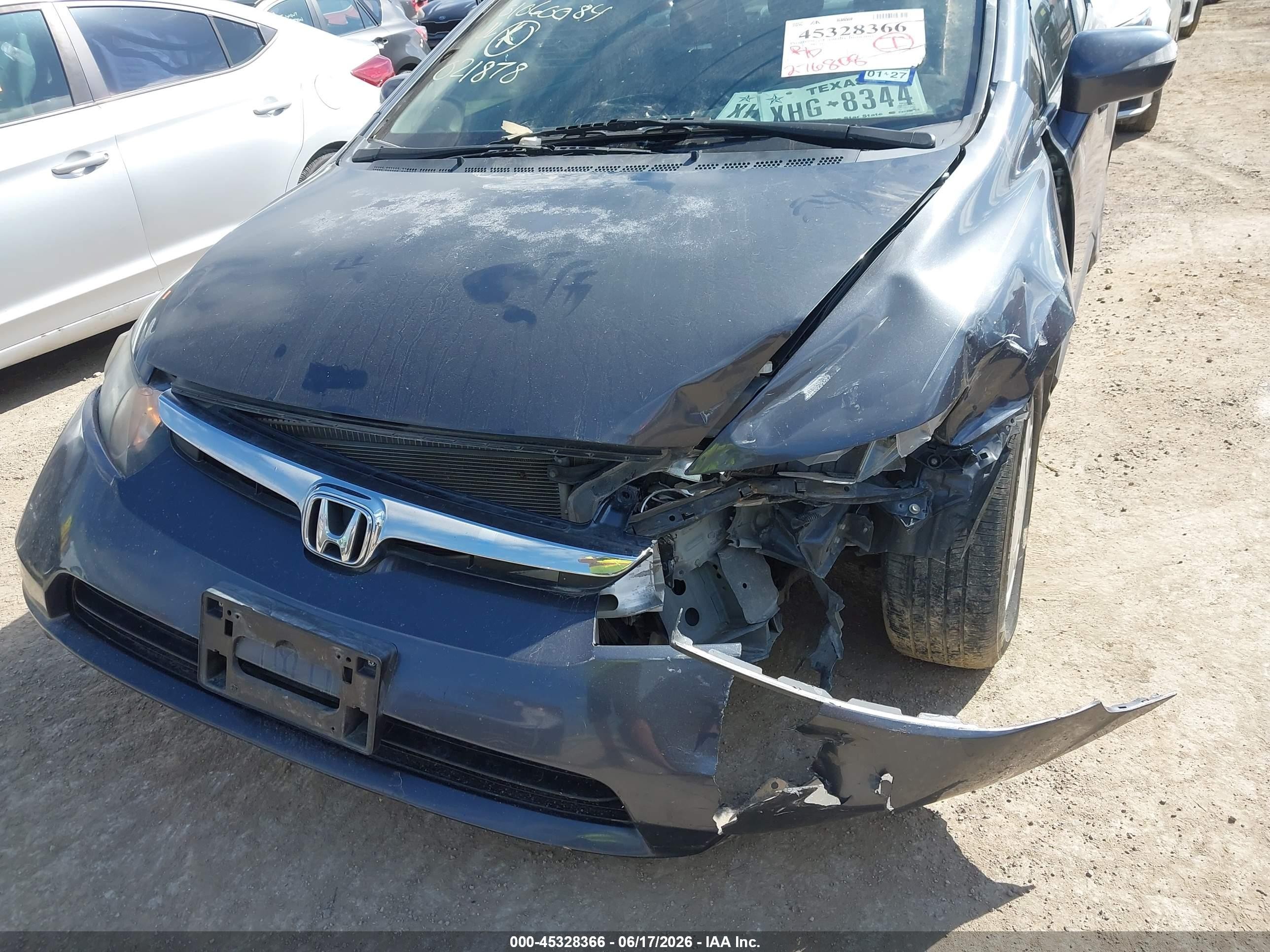 2008 Honda Civic Hybrid Blue vin: JHMFA36278S021878