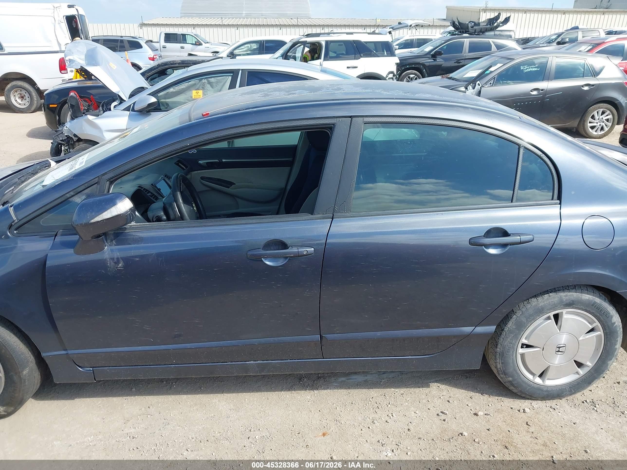 2008 Honda Civic Hybrid Blue vin: JHMFA36278S021878