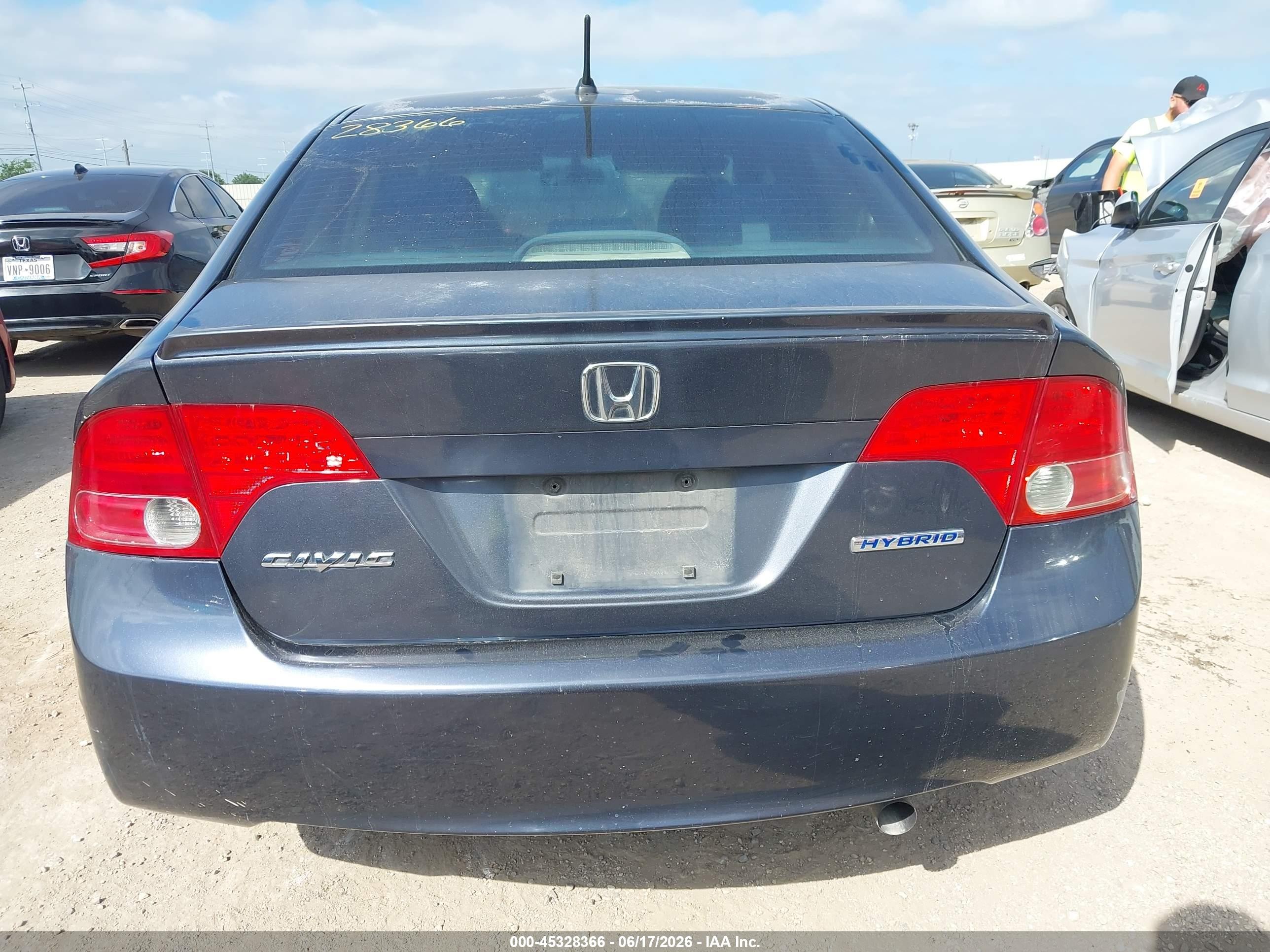 2008 Honda Civic Hybrid Blue vin: JHMFA36278S021878