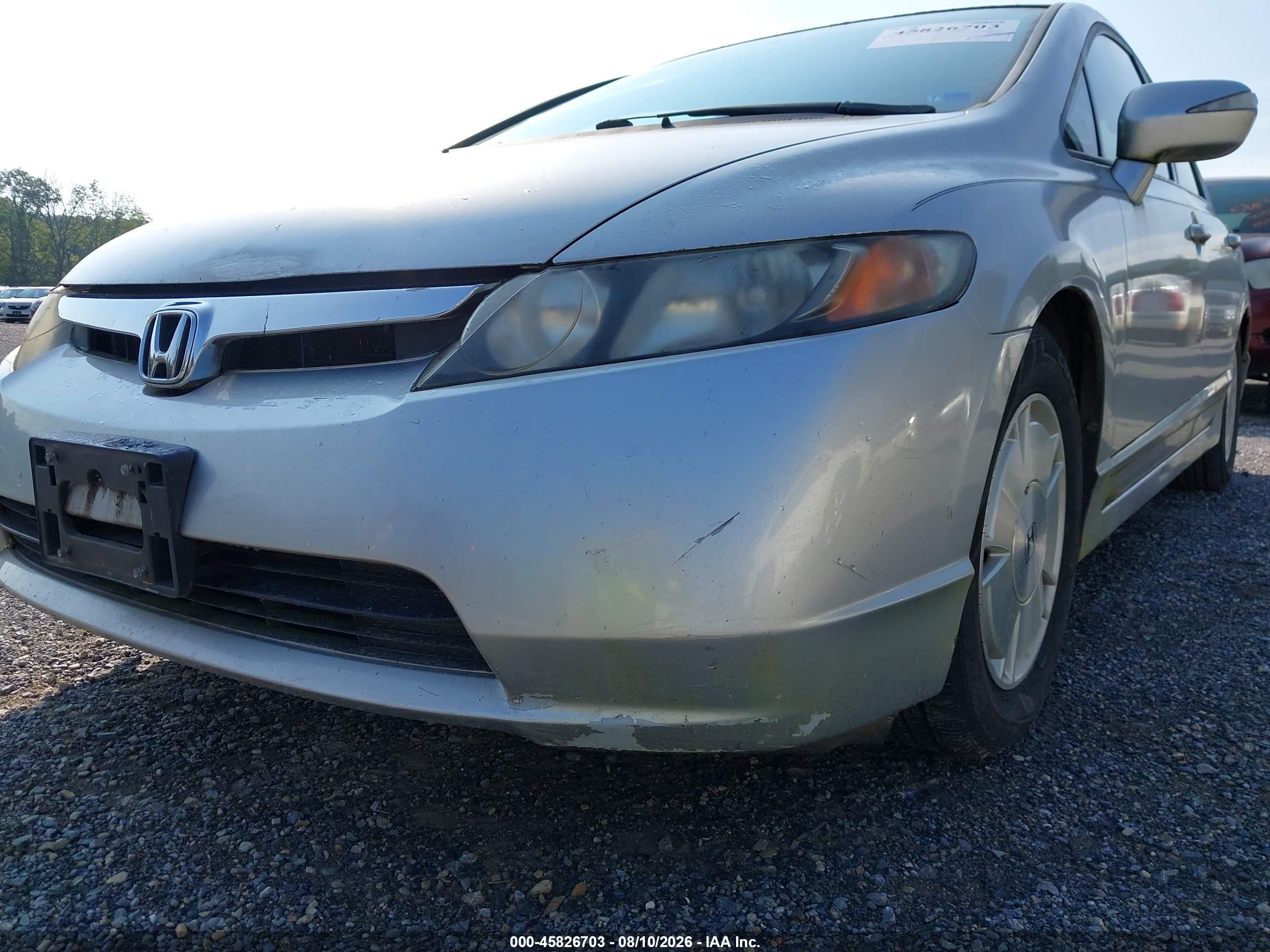 2008 Honda Civic Hybrid   Silver vin: JHMFA36278S027387