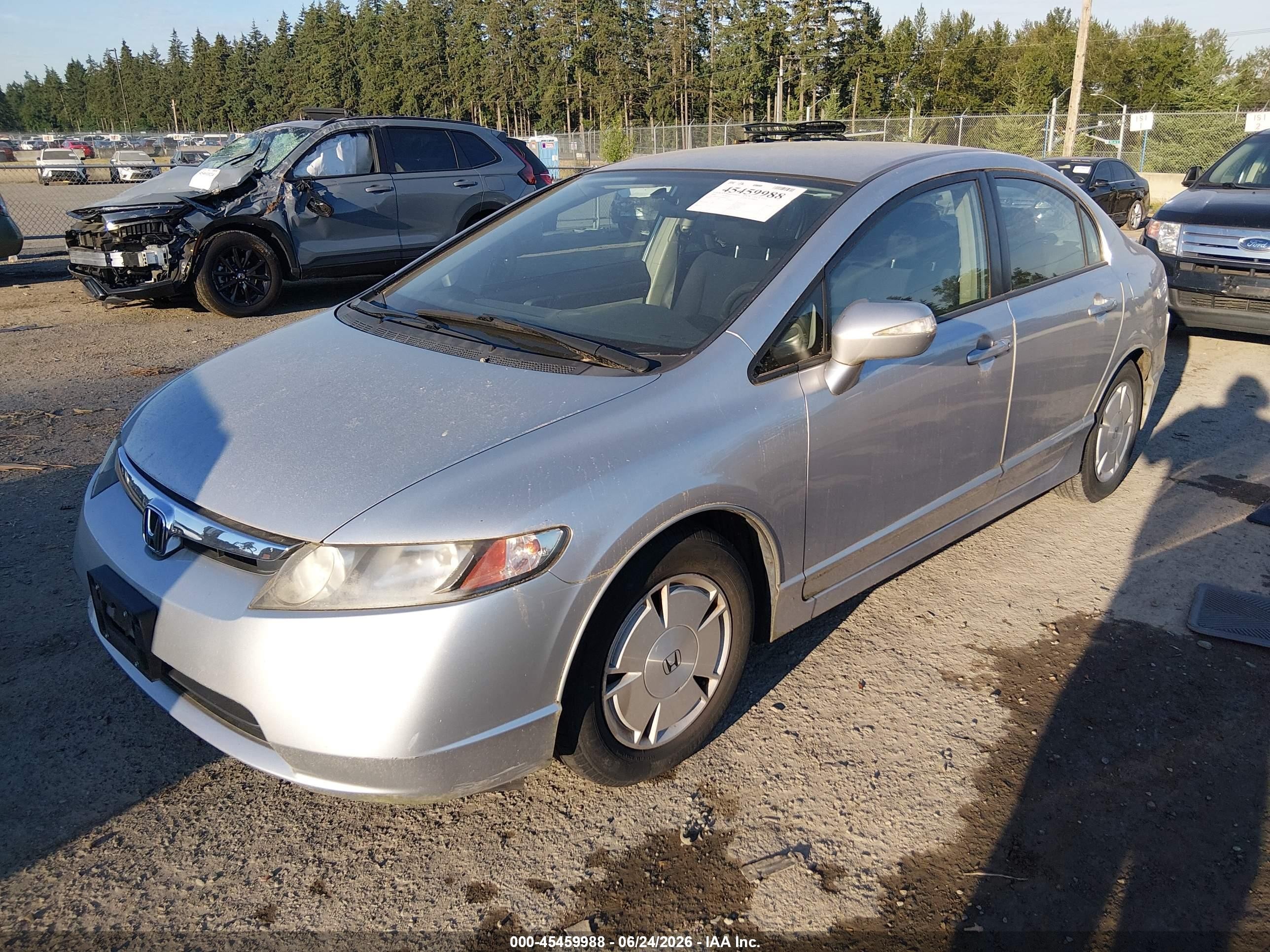 2008 Honda Civic Hybrid   Silver vin: JHMFA36278S028149