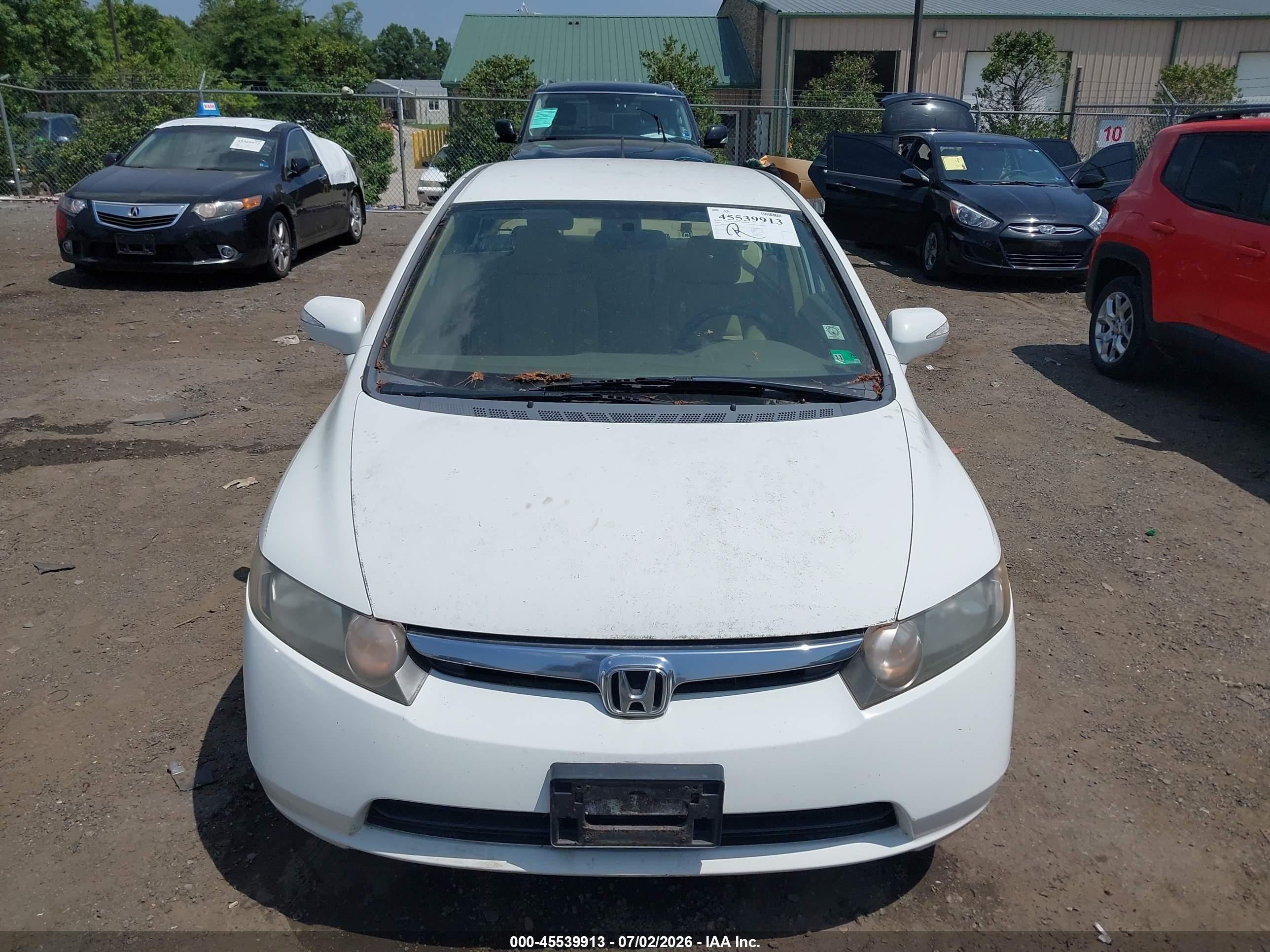 2006 Honda Civic Hybrid   White vin: JHMFA36286S005332
