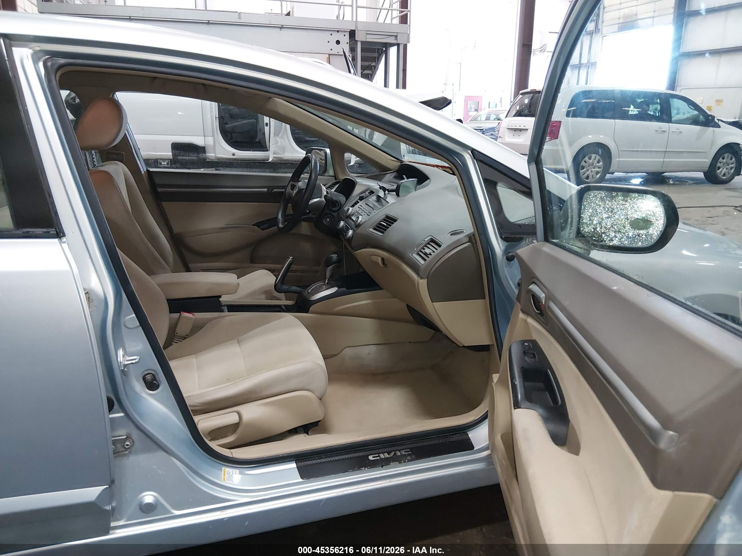 2006 Honda Civic Hybrid Light Blue vin: JHMFA36286S019019