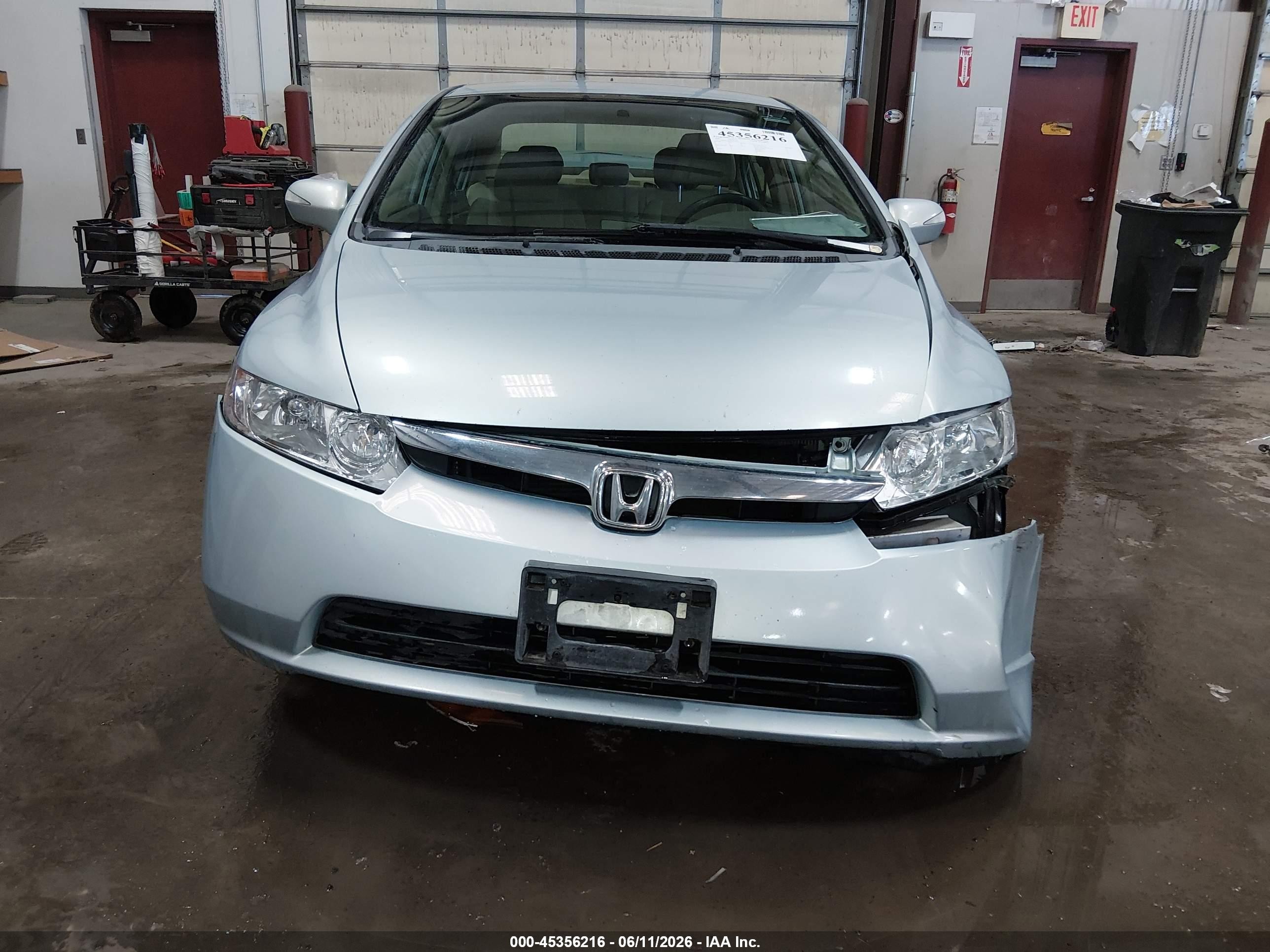 2006 Honda Civic Hybrid Light Blue vin: JHMFA36286S019019