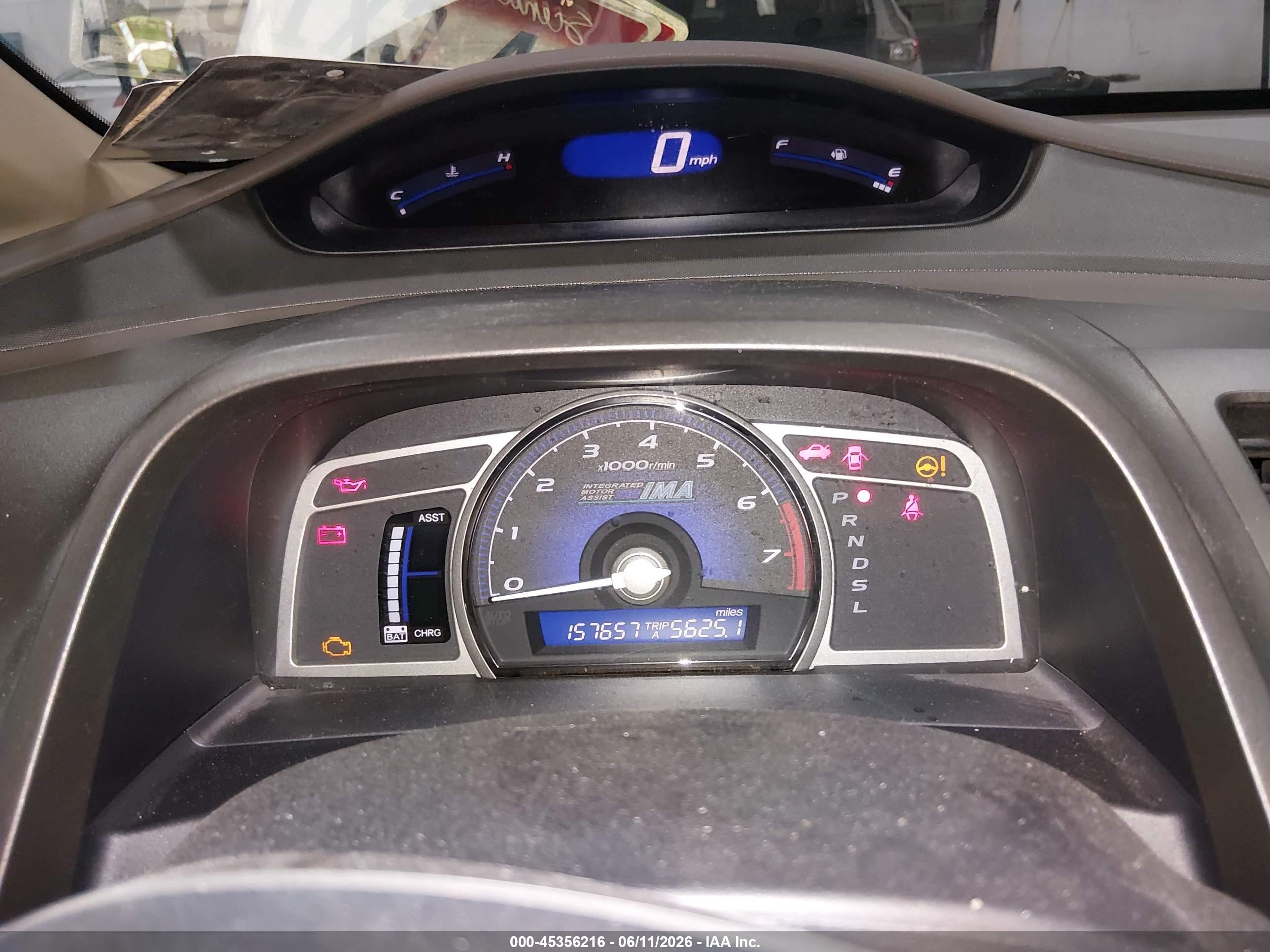 2006 Honda Civic Hybrid Light Blue vin: JHMFA36286S019019