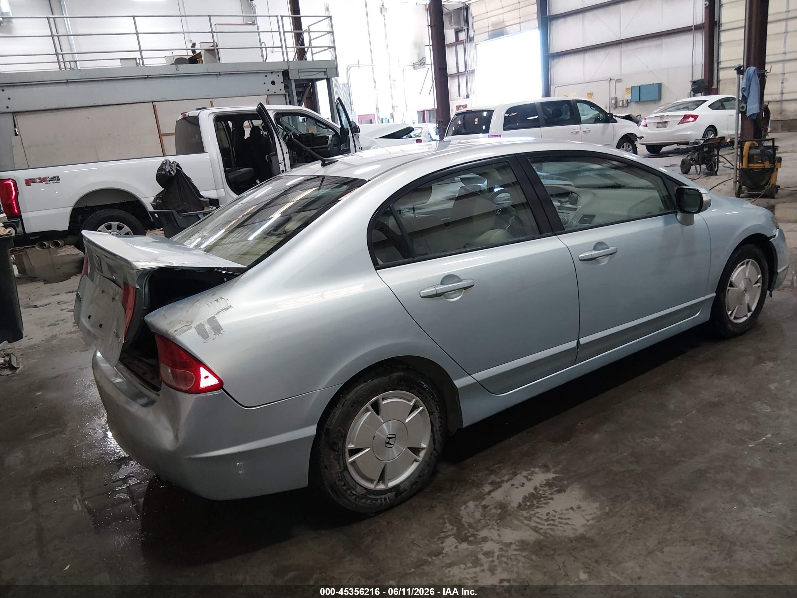 2006 Honda Civic Hybrid Light Blue vin: JHMFA36286S019019