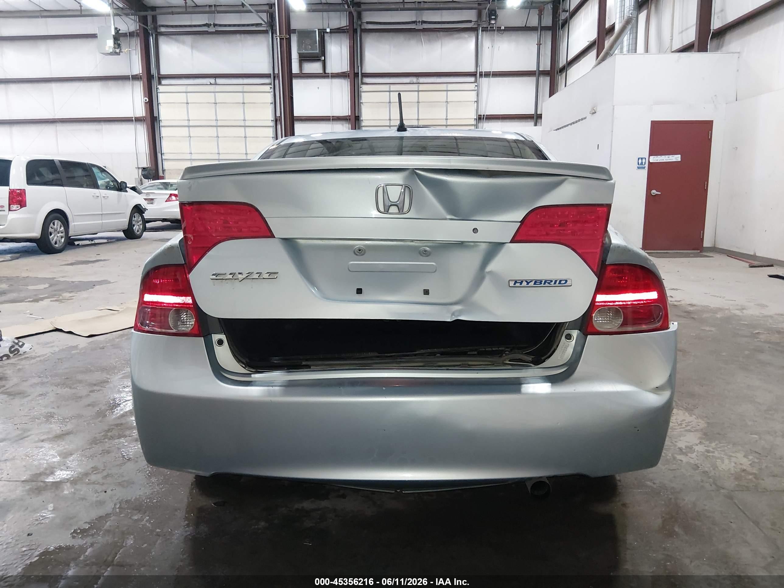 2006 Honda Civic Hybrid Light Blue vin: JHMFA36286S019019