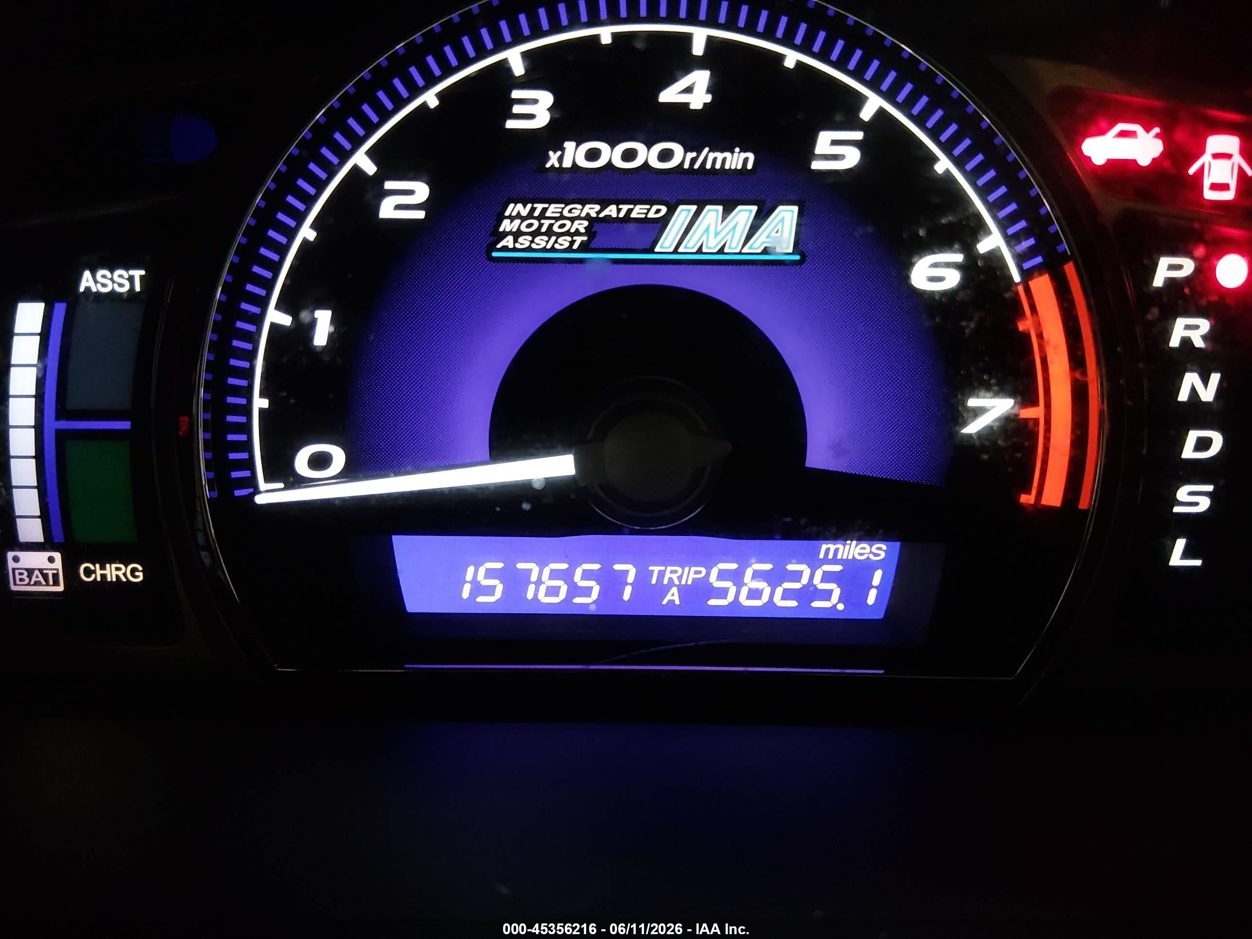 2006 Honda Civic Hybrid Light Blue vin: JHMFA36286S019019