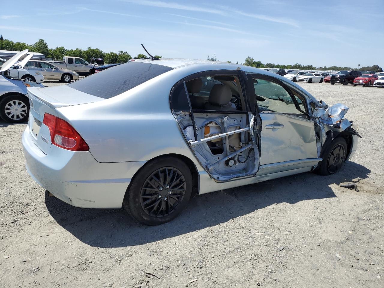 2007 Honda Civic Hybrid Blue vin: JHMFA36287S027977